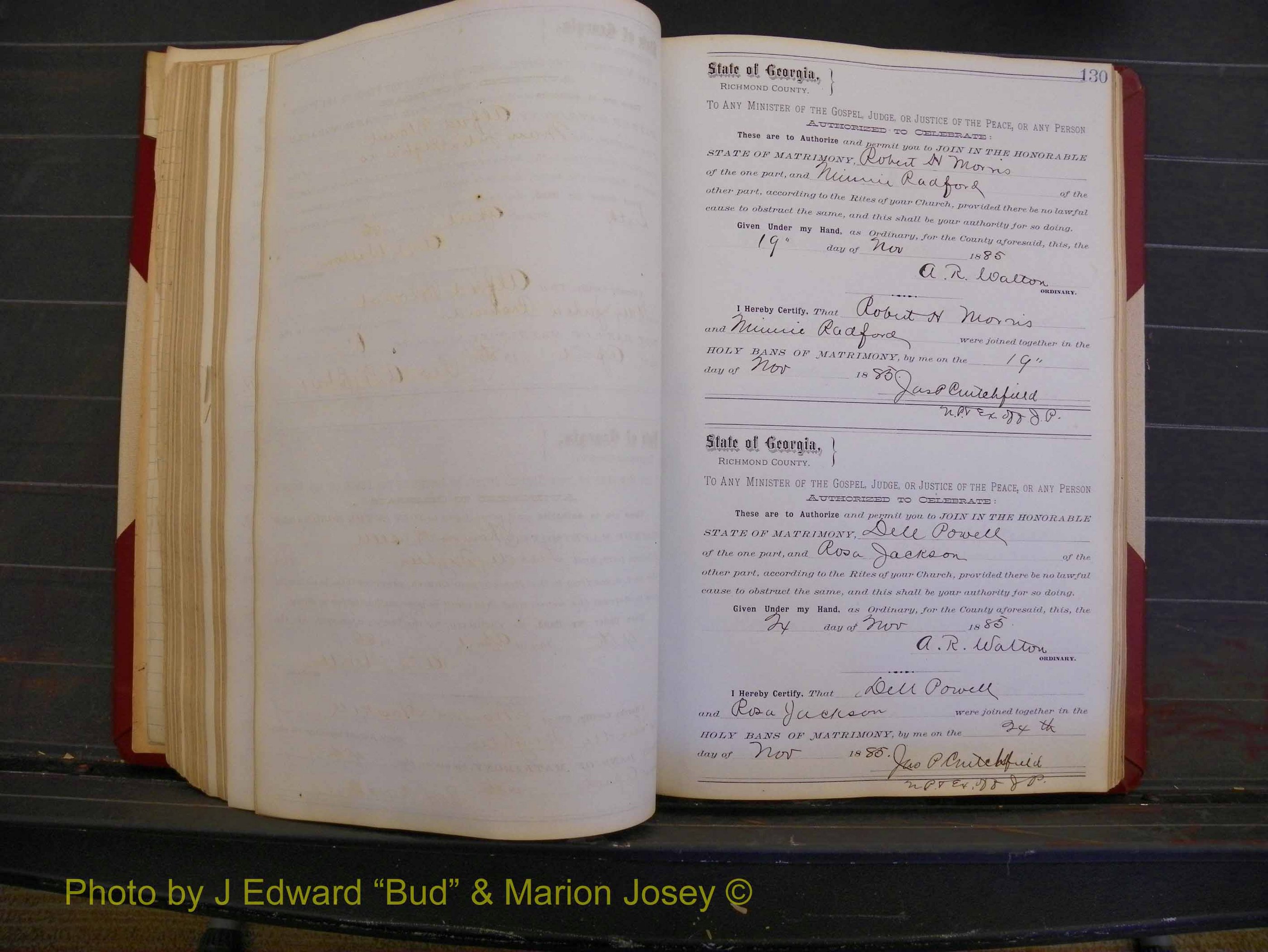 Richmond Marriages, Book O, 1881-1887 P 130.JPG