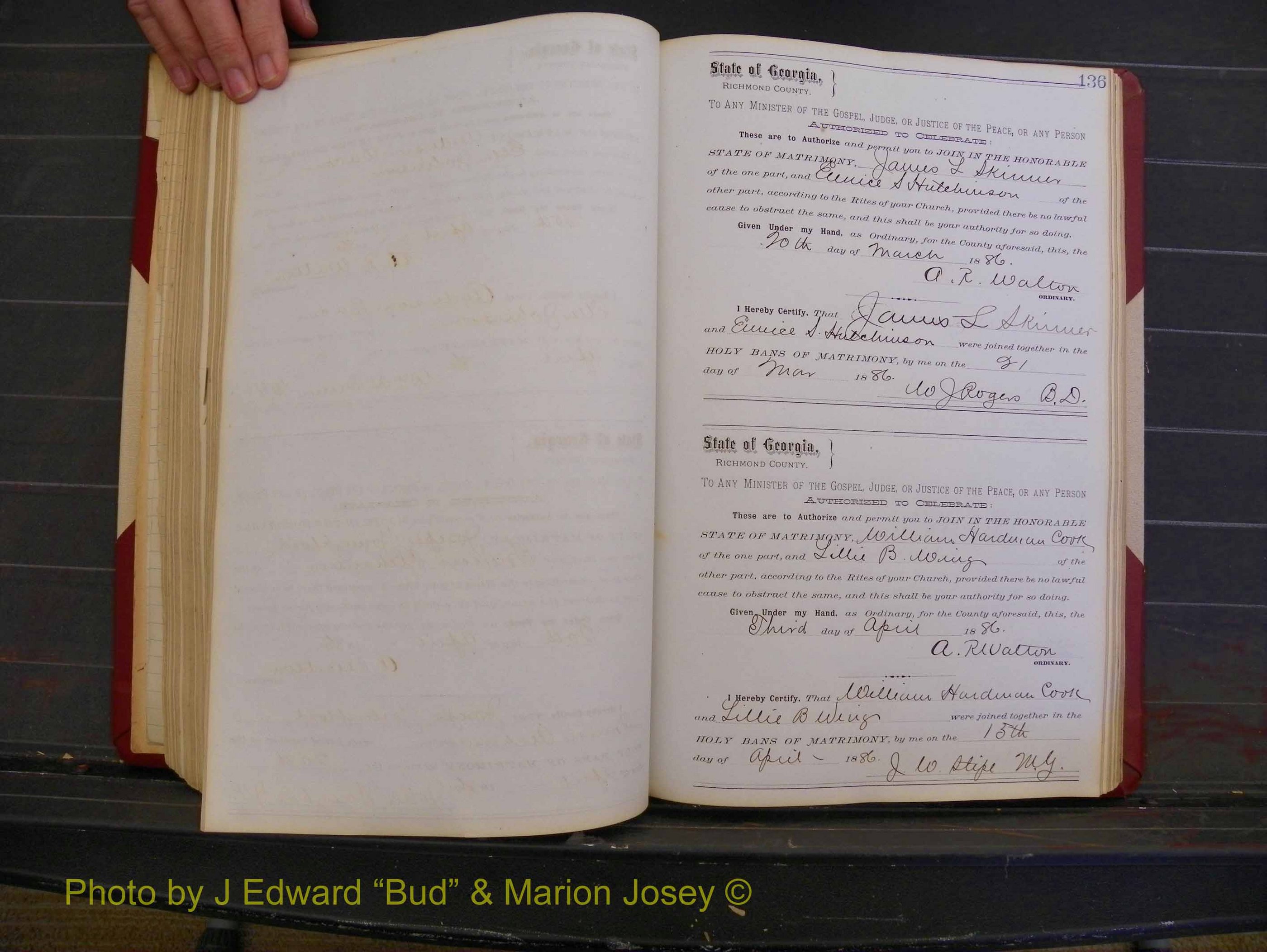 Richmond Marriages, Book O, 1881-1887 P 136.JPG