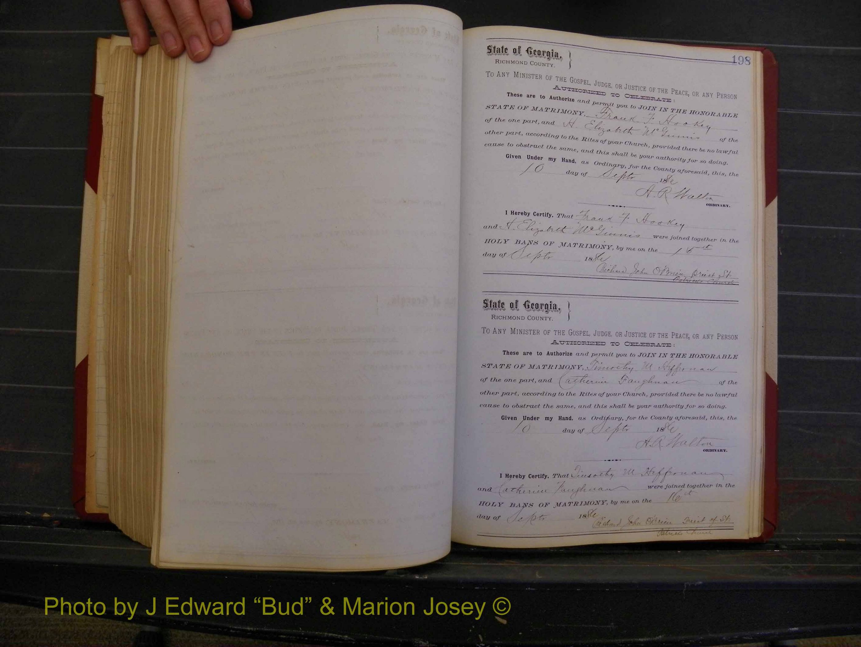 Richmond Marriages, Book O, 1881-1887 P 198.JPG