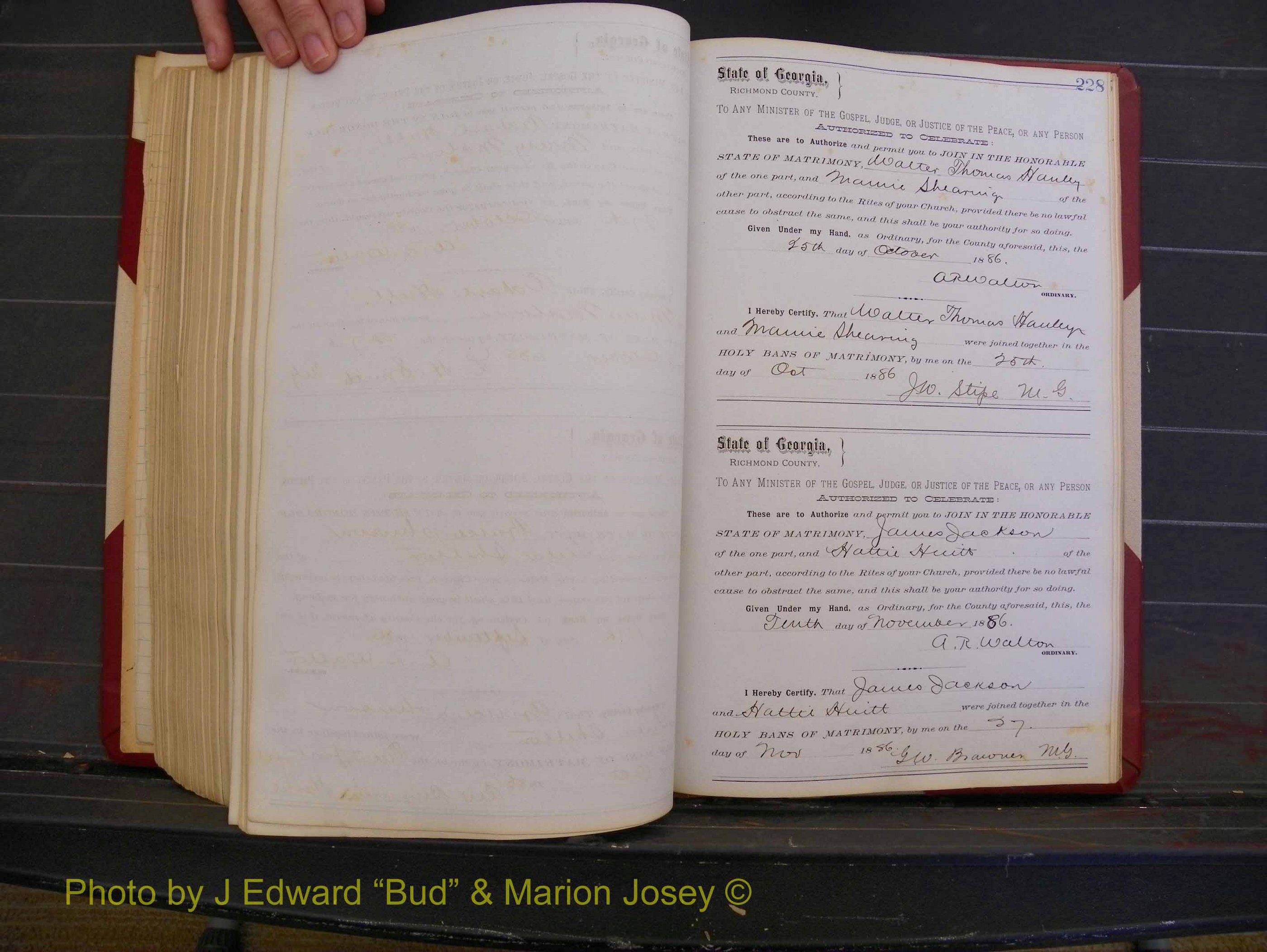 Richmond Marriages, Book O, 1881-1887 P 228.JPG