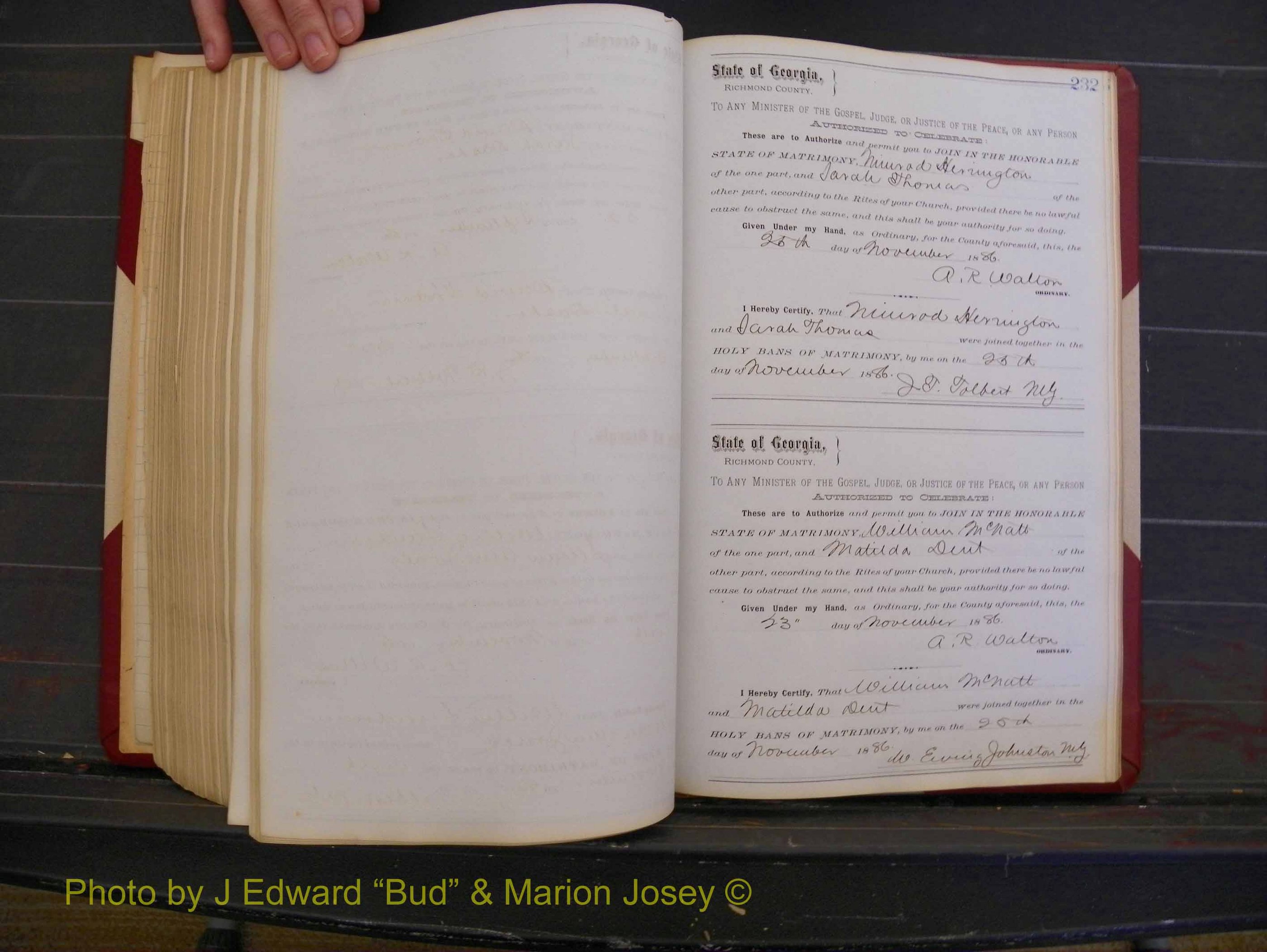 Richmond Marriages, Book O, 1881-1887 P 232.JPG
