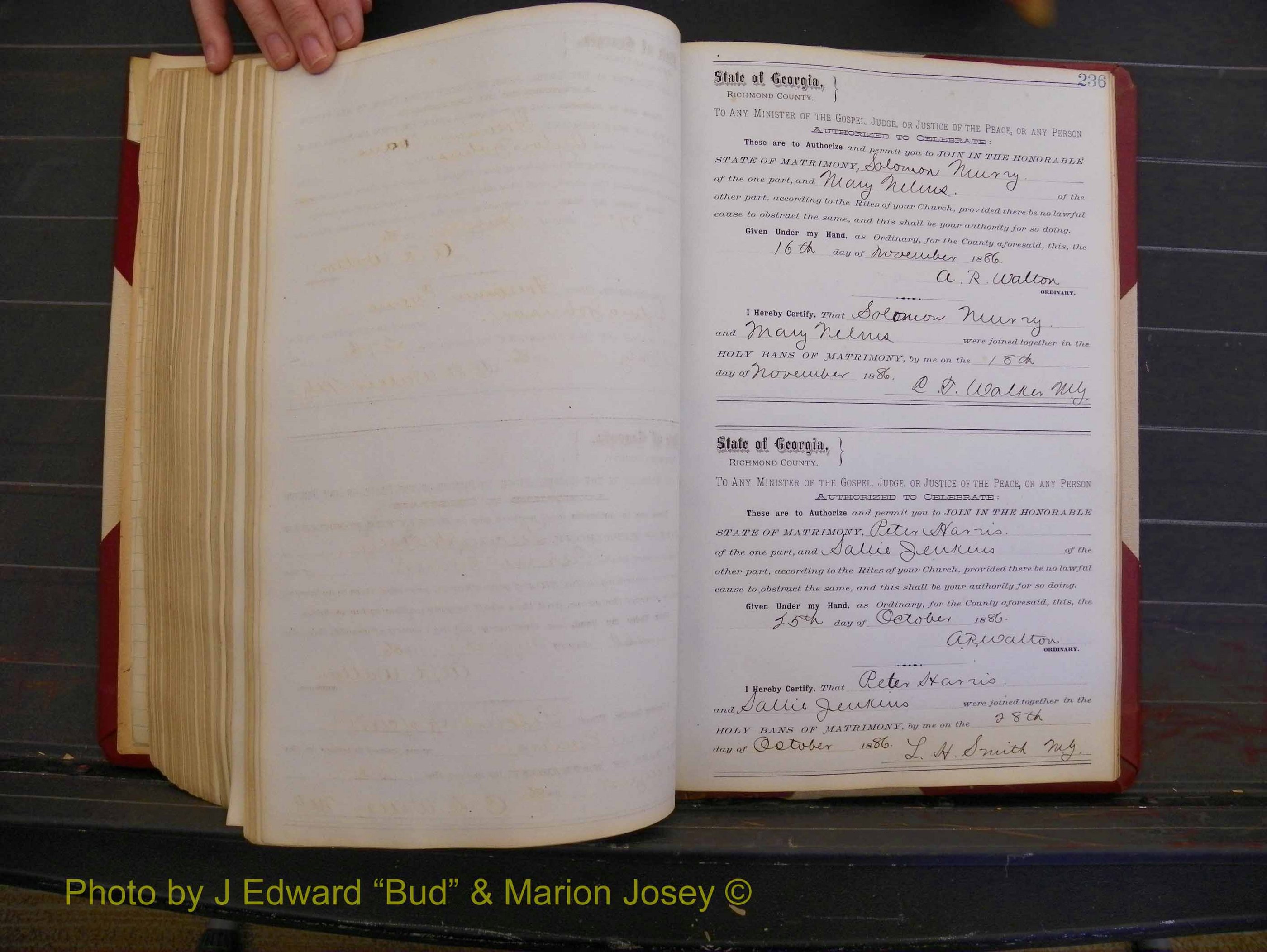 Richmond Marriages, Book O, 1881-1887 P 236.JPG