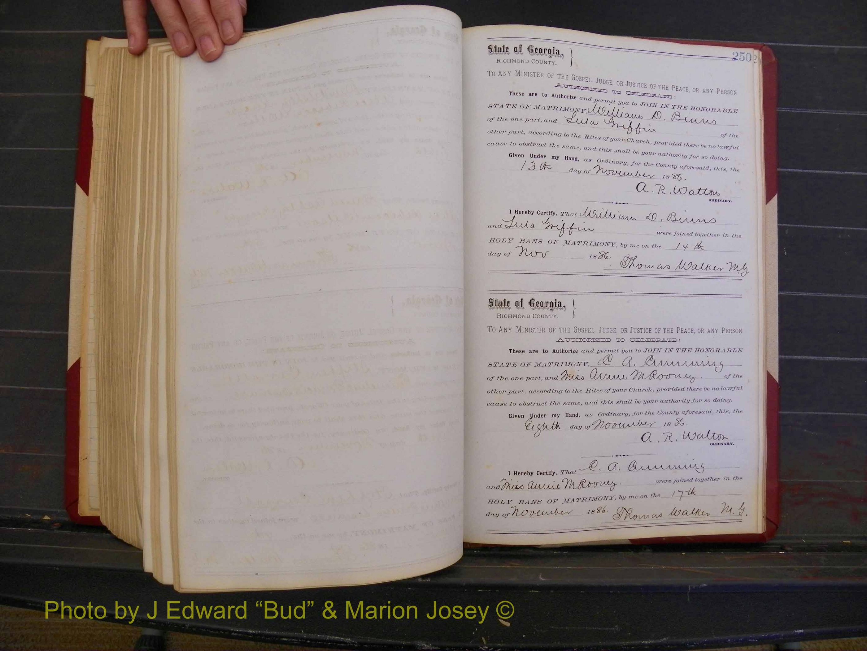 Richmond Marriages, Book O, 1881-1887 P 250.JPG