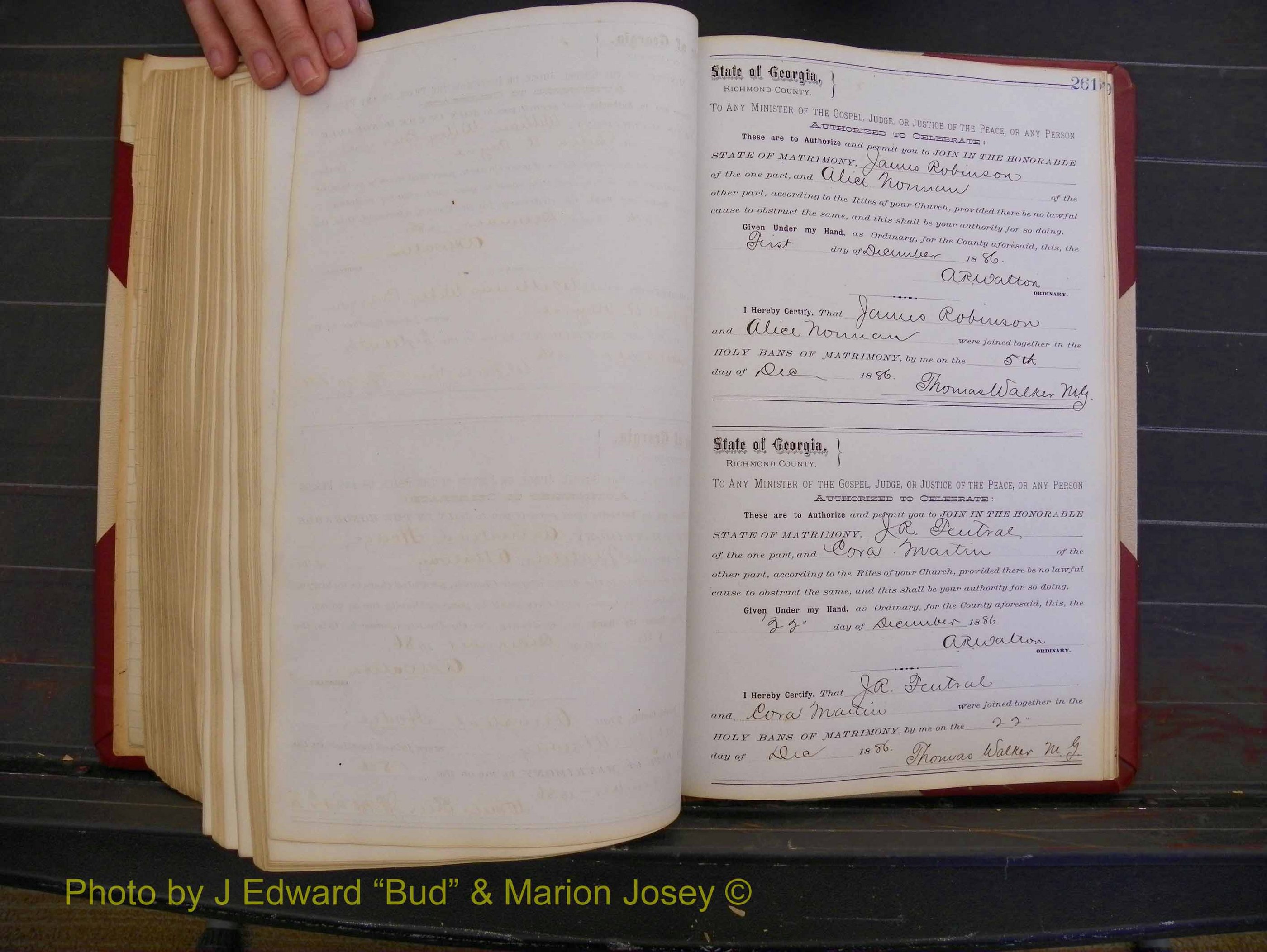 Richmond Marriages, Book O, 1881-1887 P 261.JPG