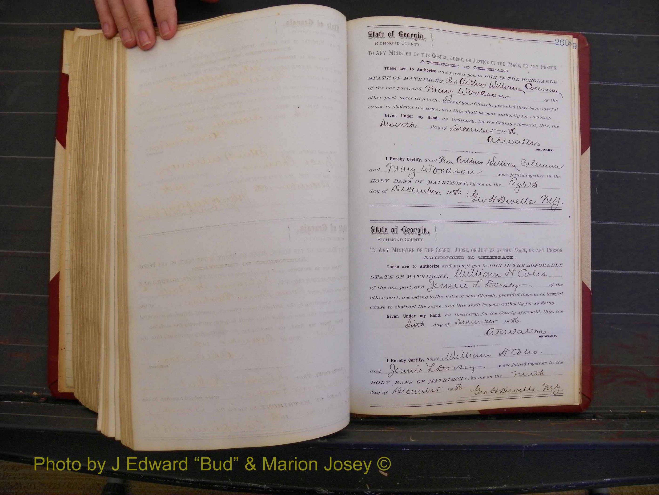 Richmond Marriages, Book O, 1881-1887 P 266.JPG