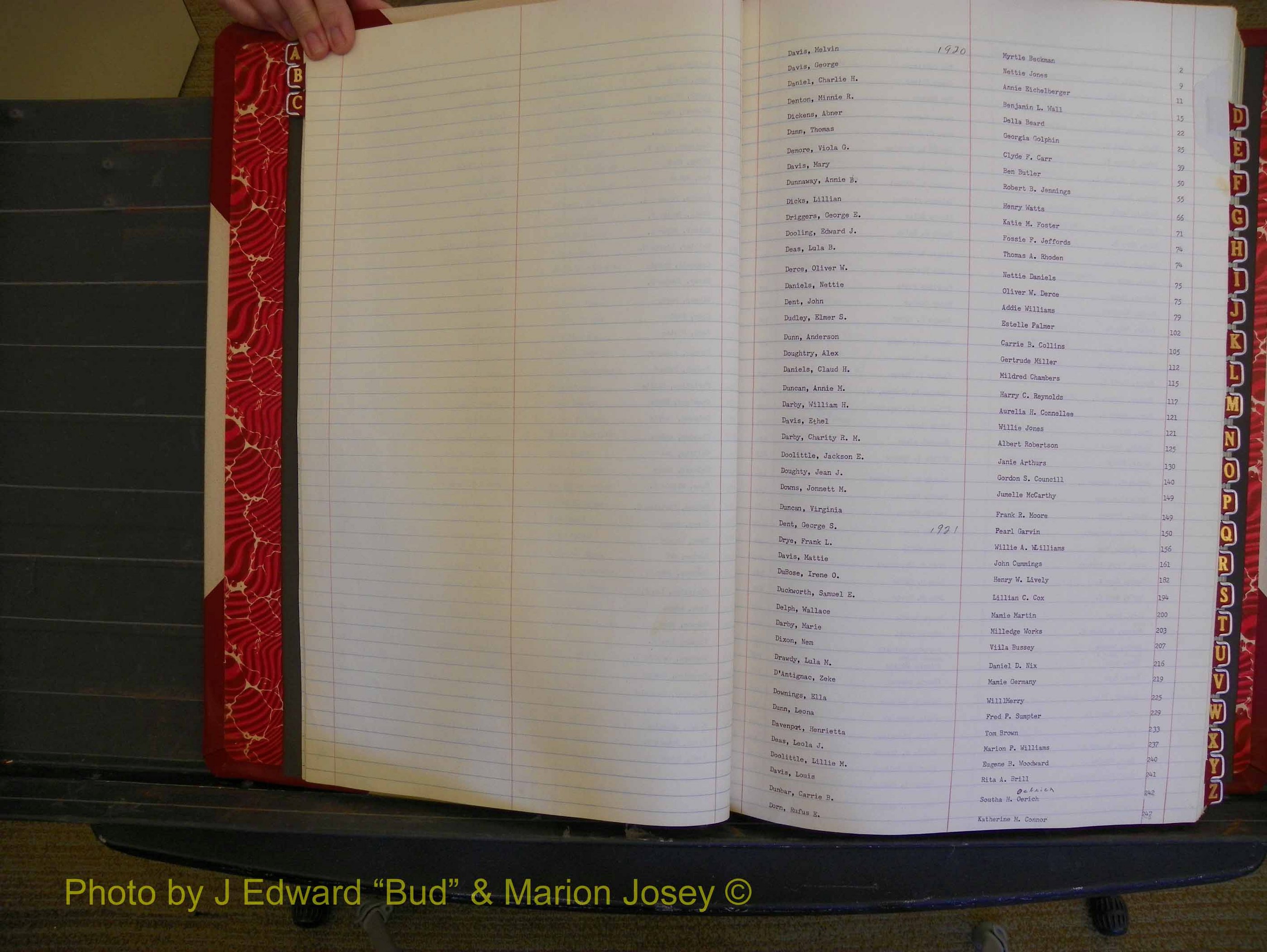Richmond Marriages, Book OO, 1920-1921 Index D (110).JPG