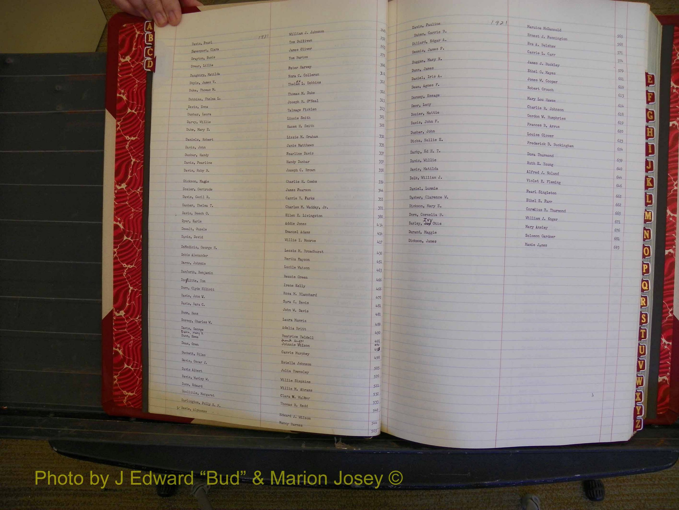 Richmond Marriages, Book OO, 1920-1921 Index D (111).JPG