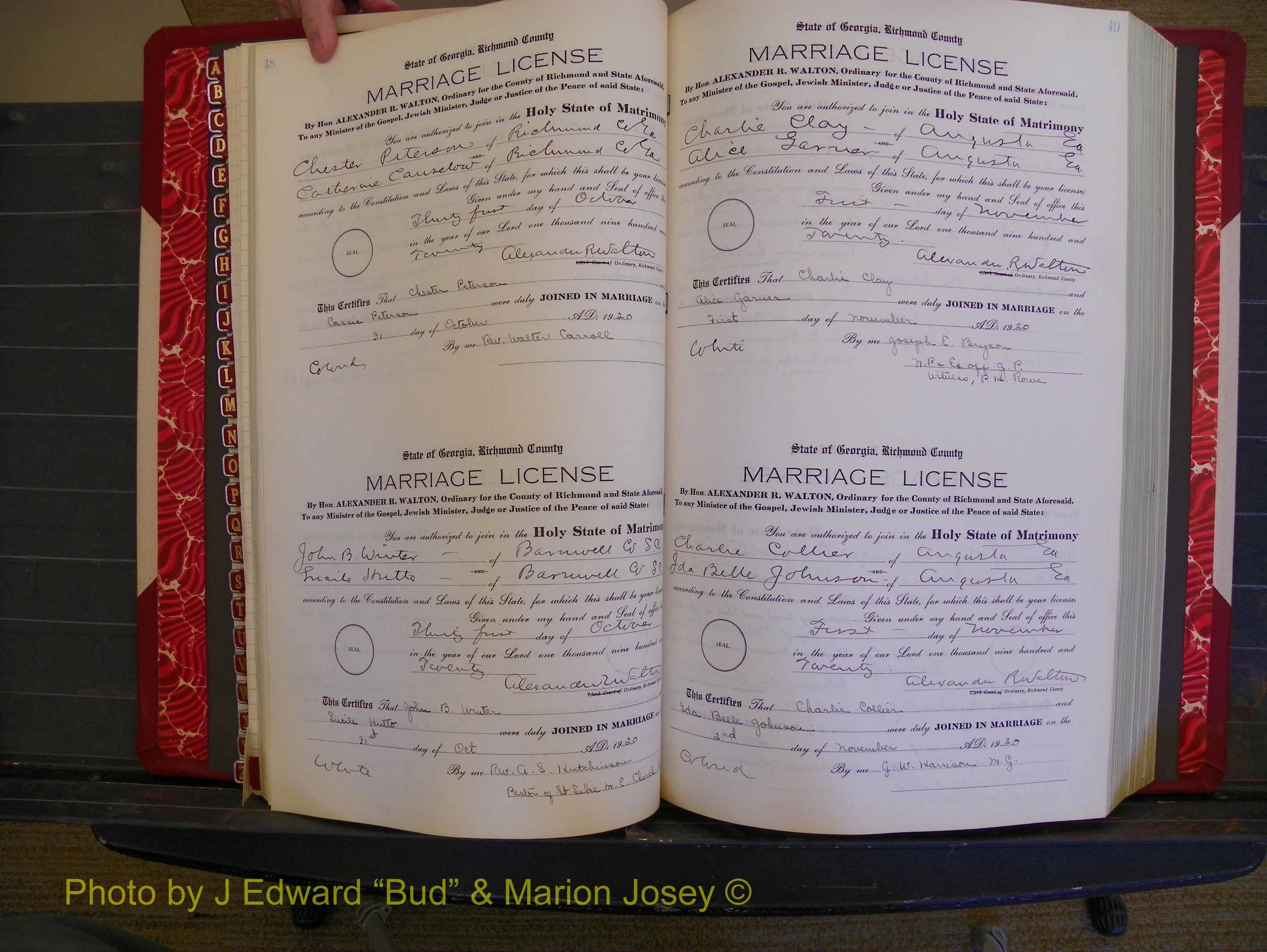 Richmond Marriages, Book OO, 1920-1921 P 048-049.JPG