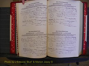 Richmond Marriages, Book OO, 1920-1921 P 032-033.JPG