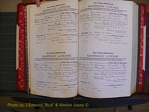 Richmond Marriages, Book OO, 1920-1921 P 042-043.JPG