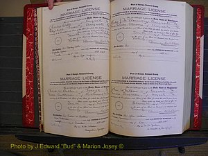 Richmond Marriages, Book OO, 1920-1921 P 062-063.JPG
