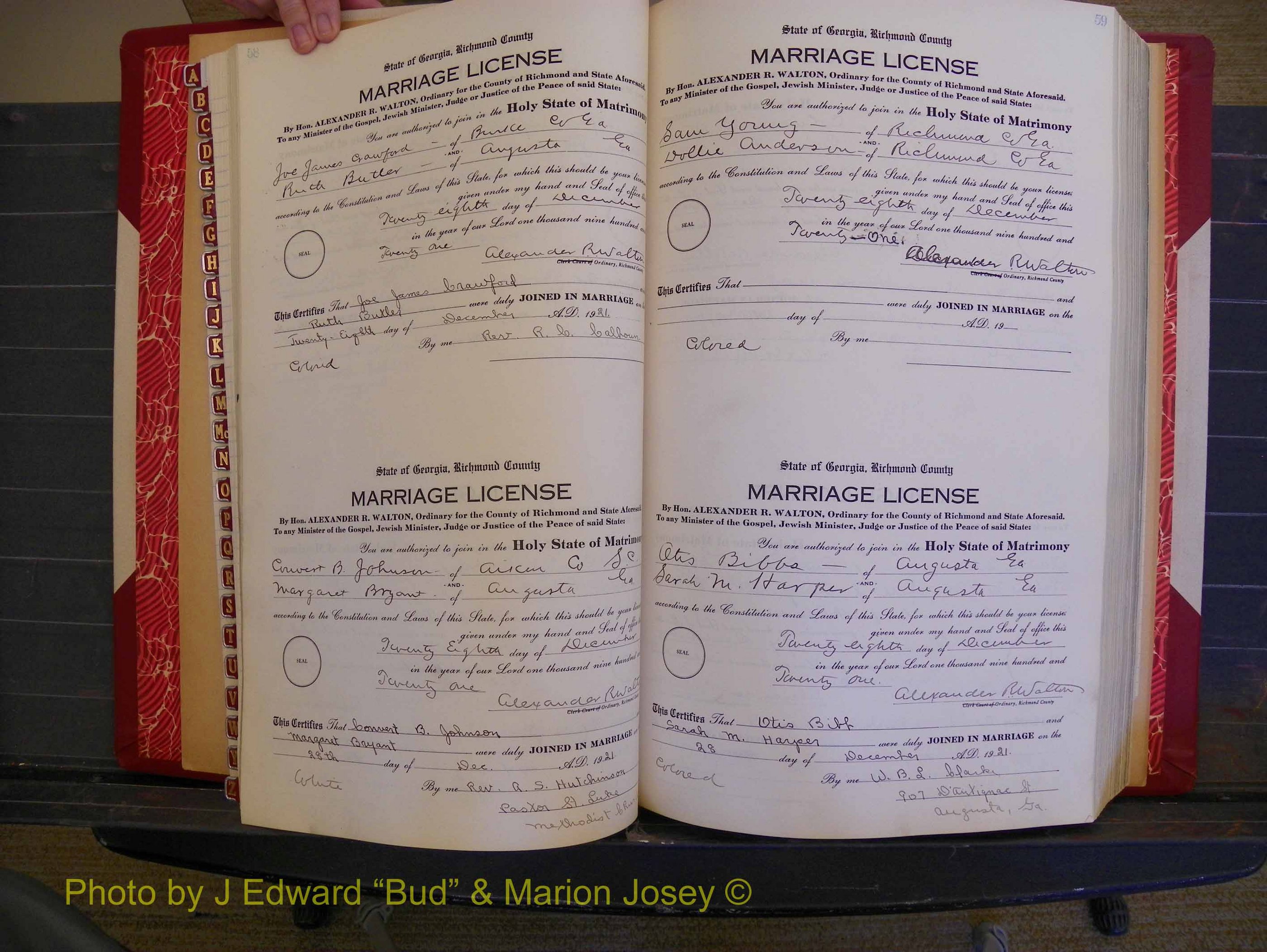 Richmond Marriages, Book PP, 1921-1923 P 058-059.JPG