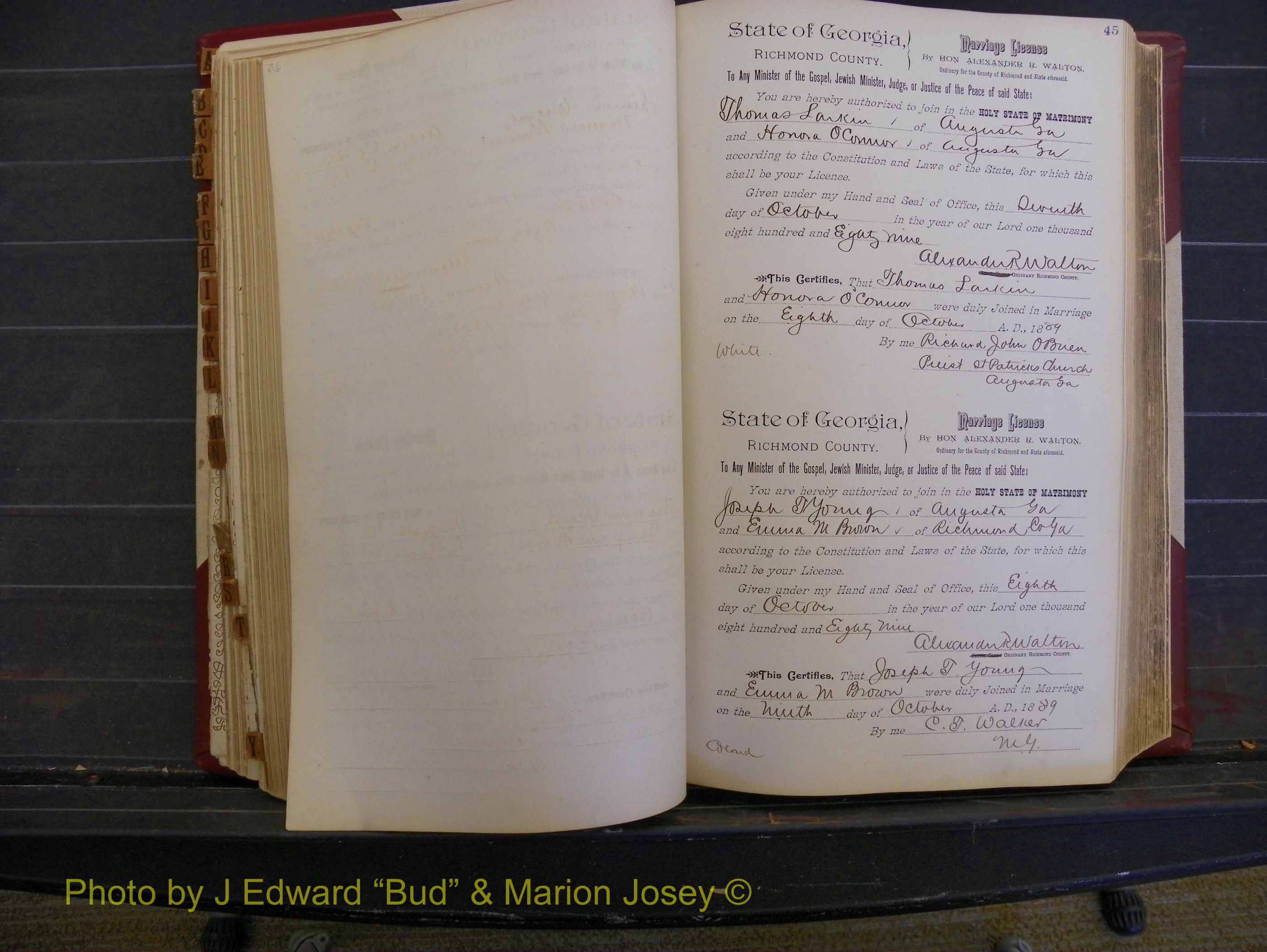 Richmond Marriages, Book Q, 1887-1890 P 045.JPG