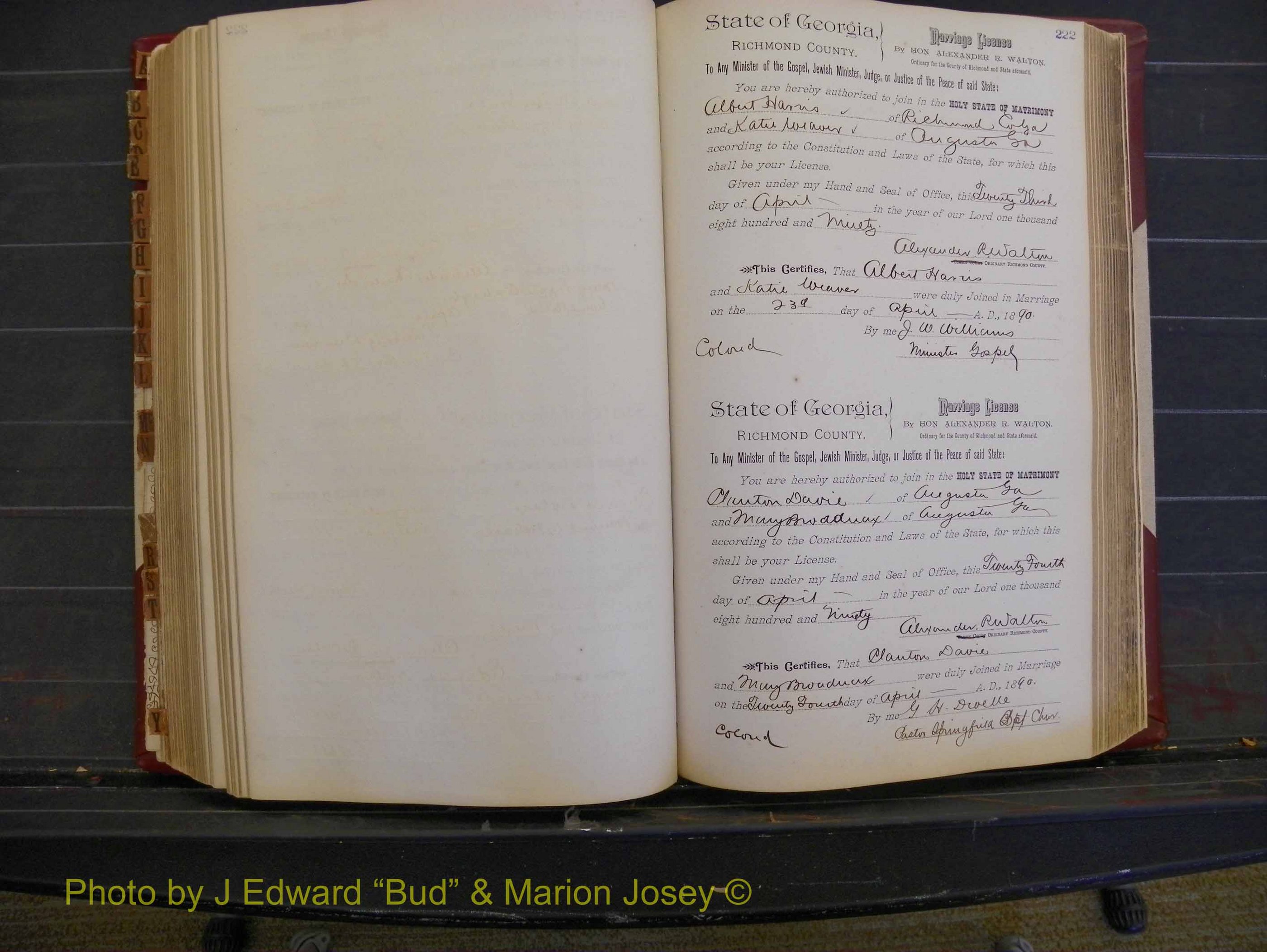 Richmond Marriages, Book Q, 1887-1890 P 222.JPG