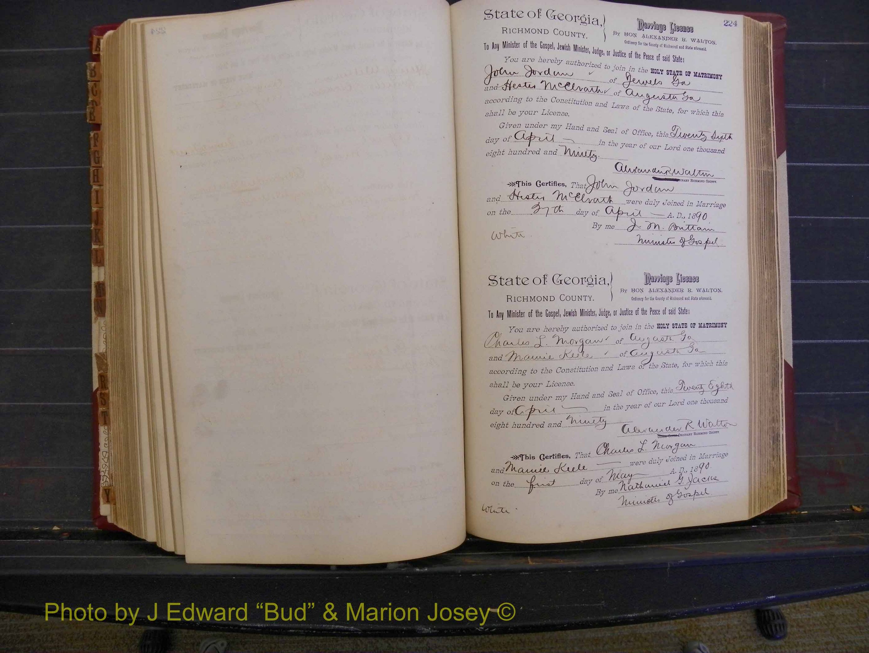 Richmond Marriages, Book Q, 1887-1890 P 224.JPG
