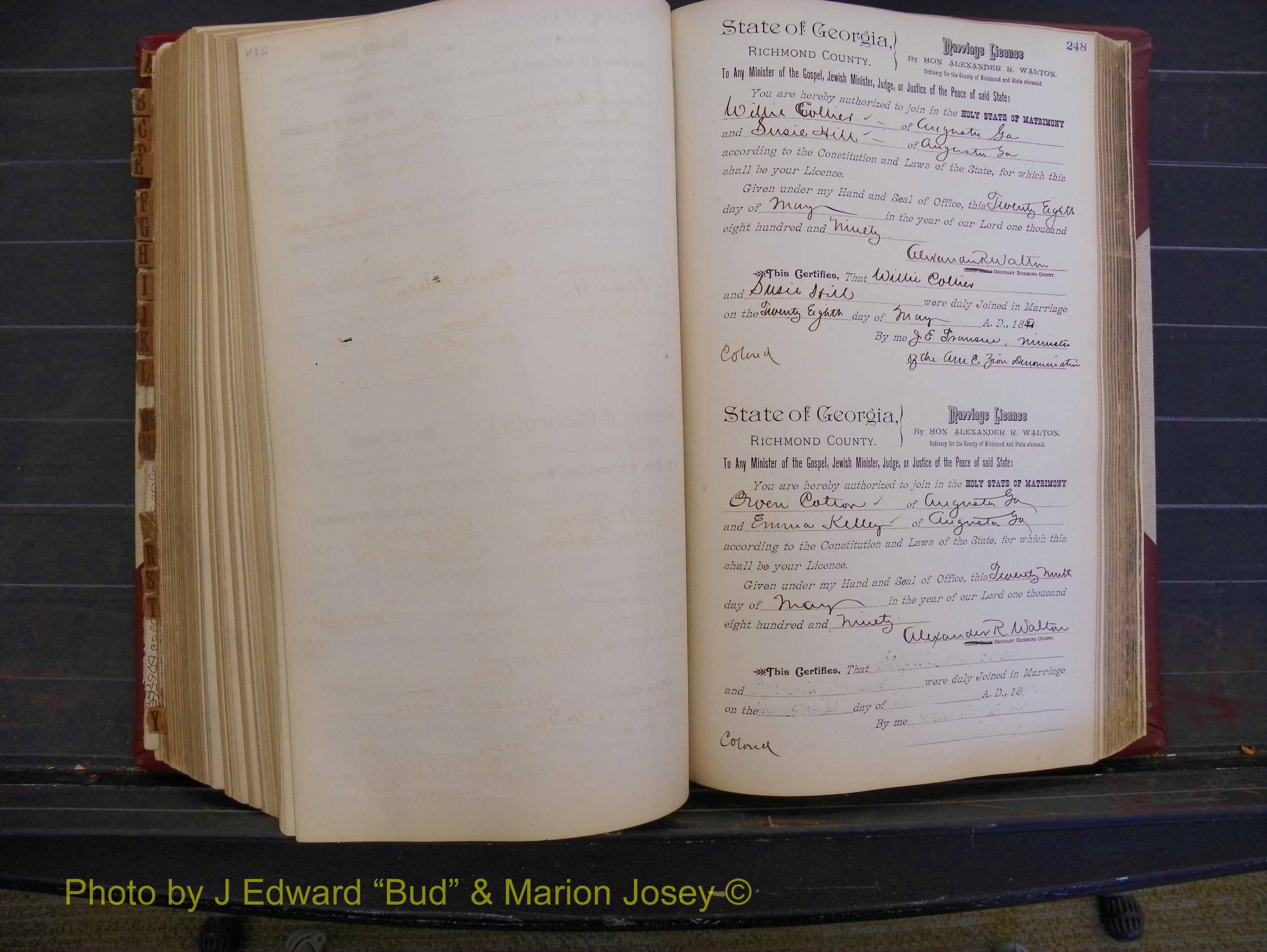 Richmond Marriages, Book Q, 1887-1890 P 248.JPG