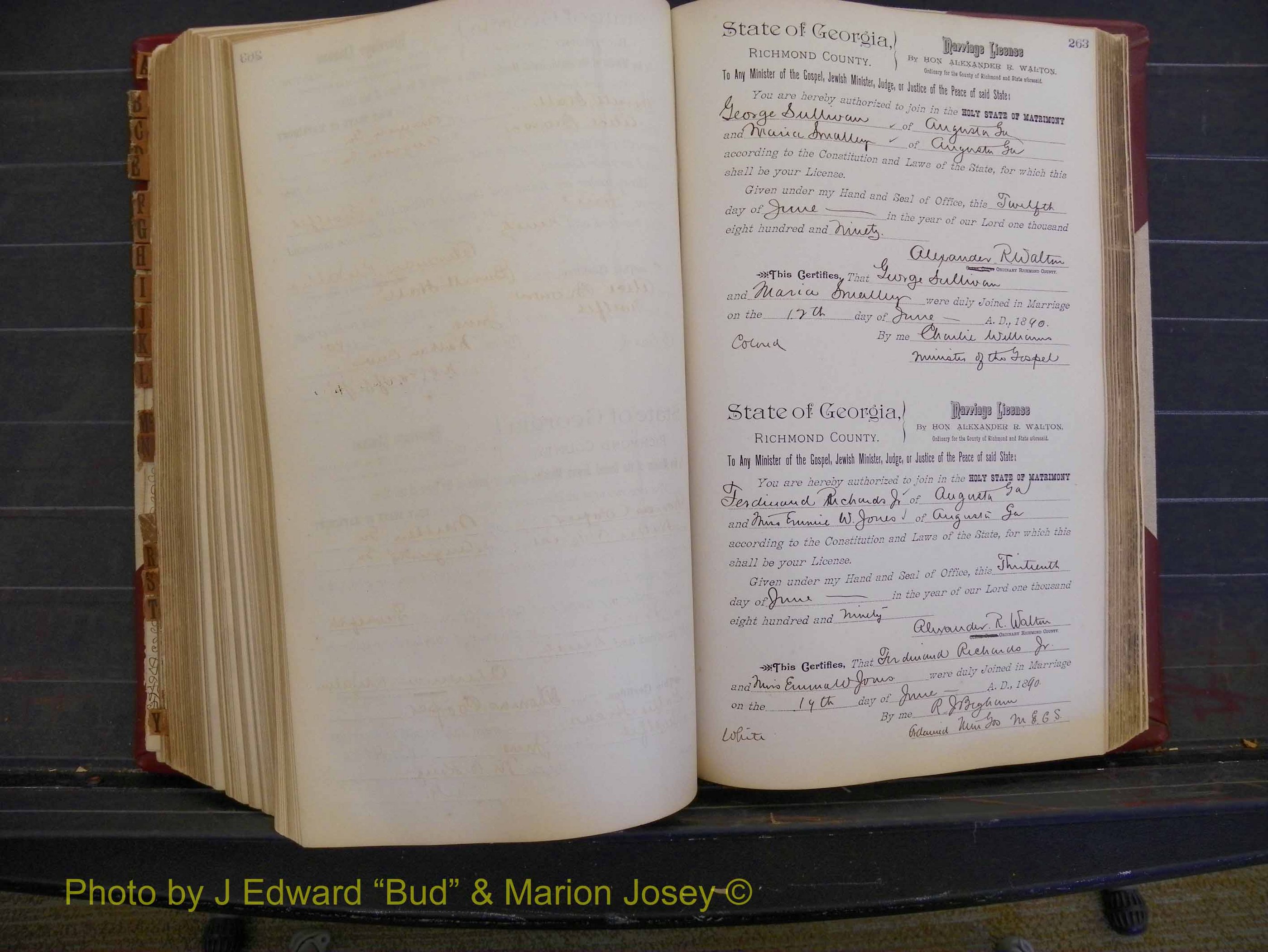 Richmond Marriages, Book Q, 1887-1890 P 263.JPG