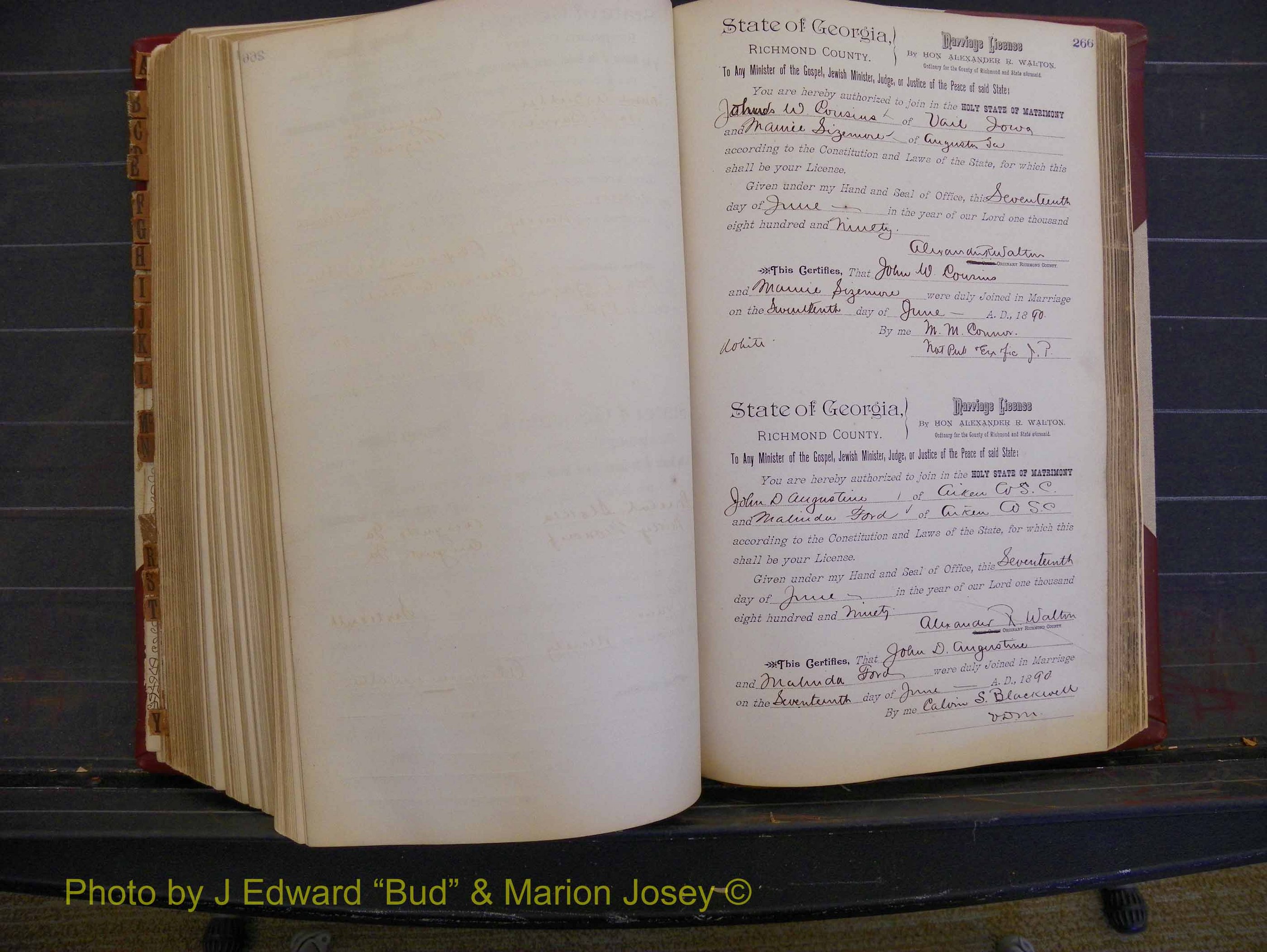 Richmond Marriages, Book Q, 1887-1890 P 266.JPG