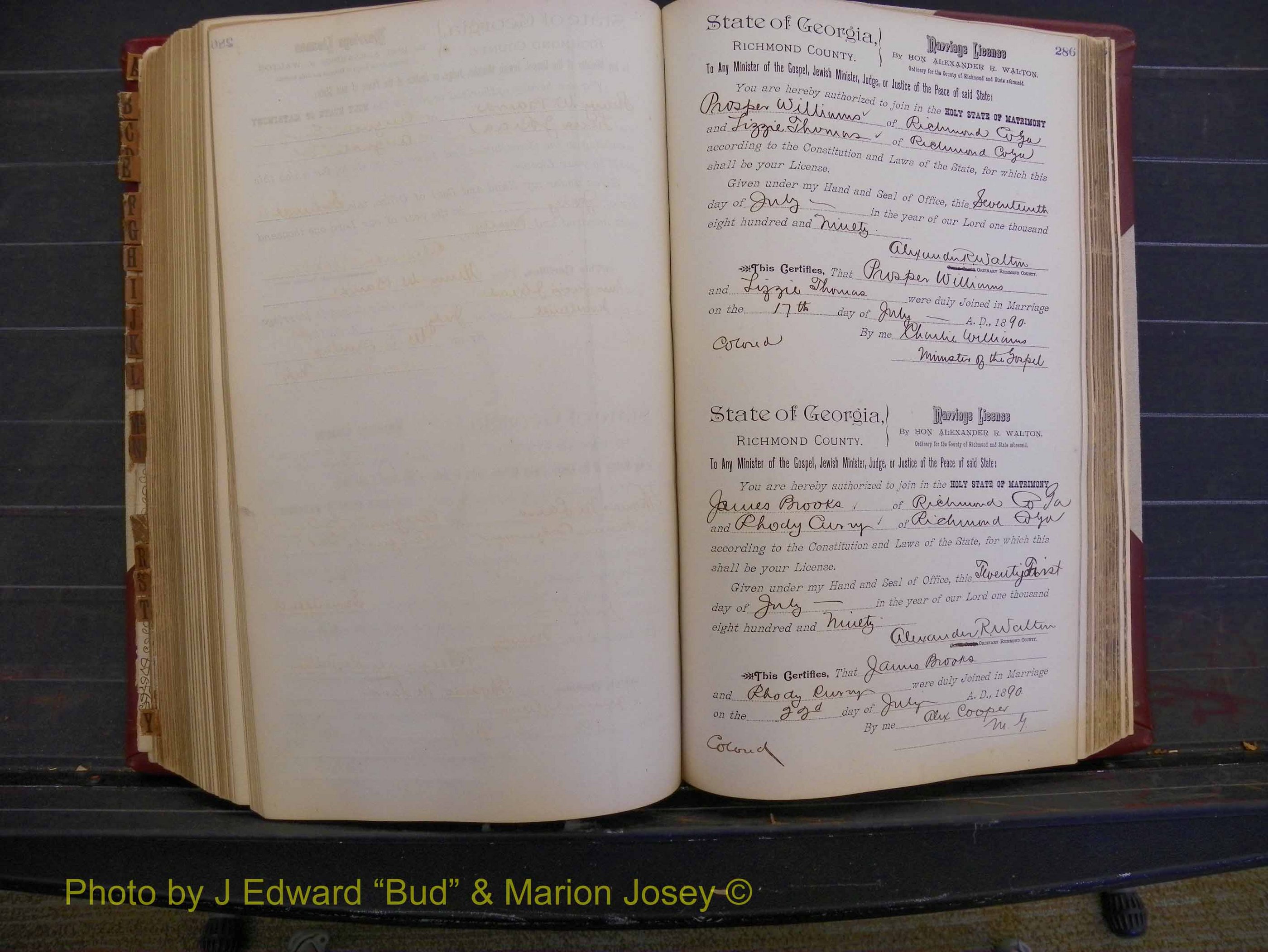 Richmond Marriages, Book Q, 1887-1890 P 286.JPG