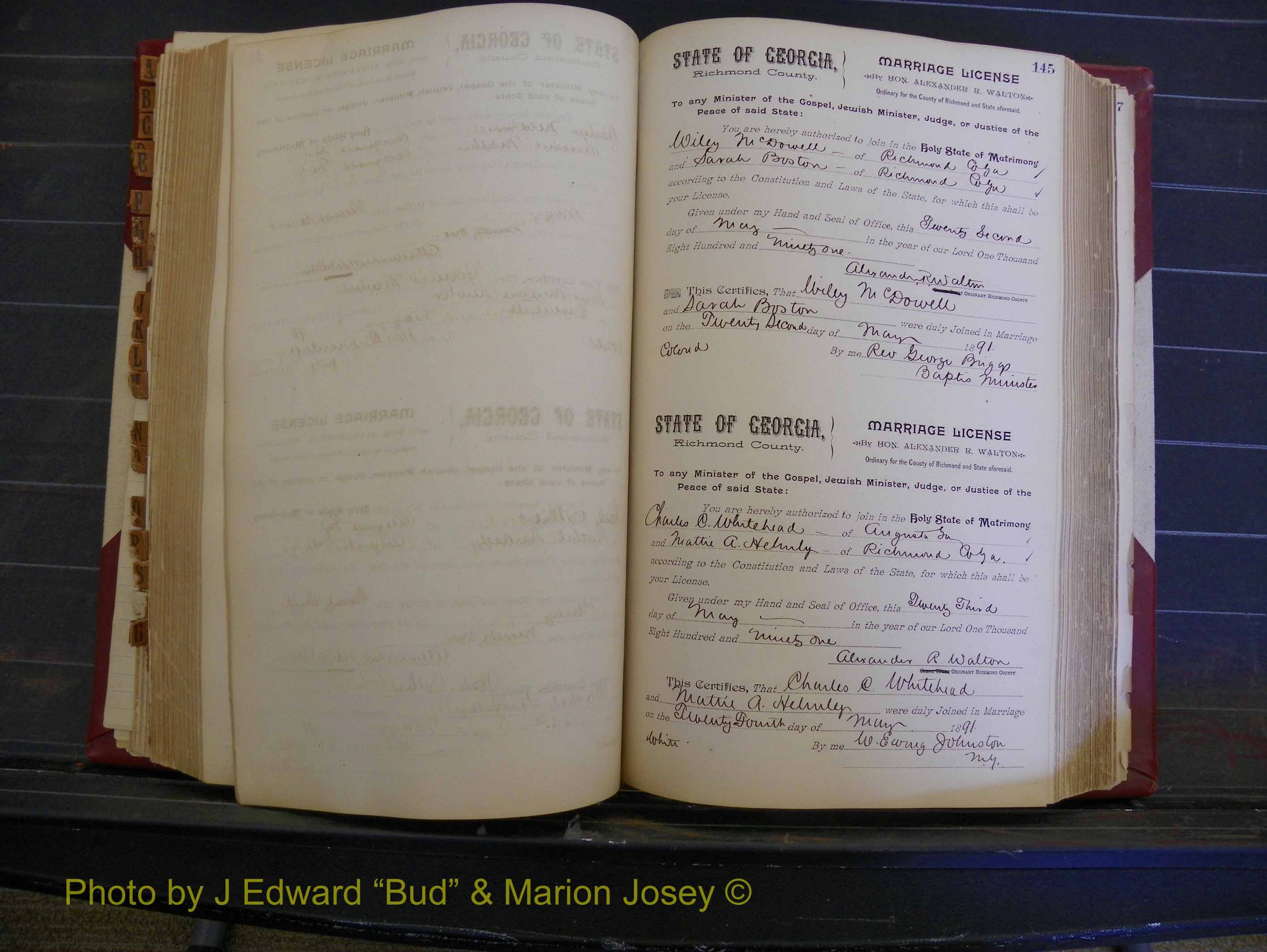 Richmond Marriages, Book R, 1887-1892 P 145.JPG