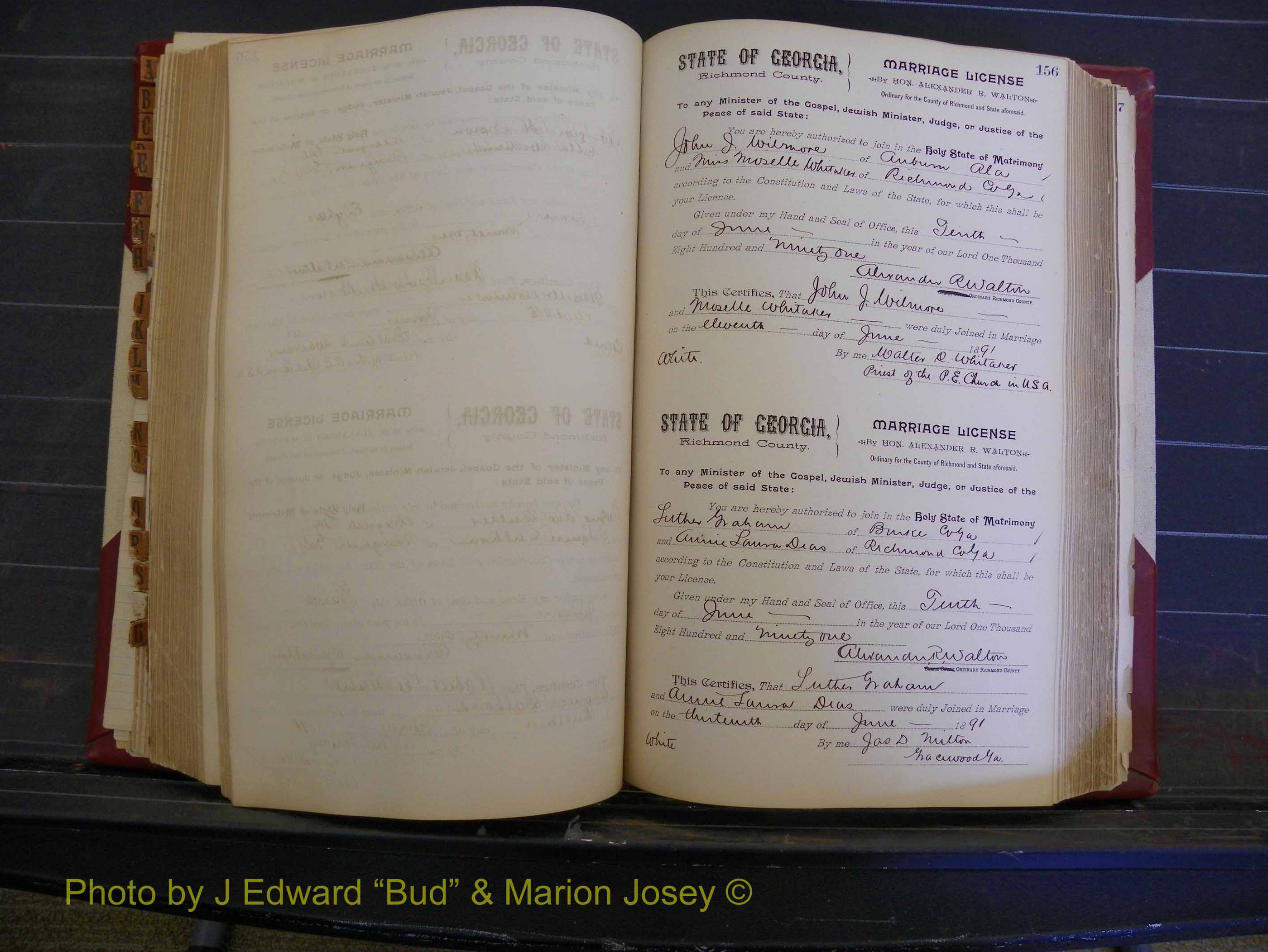 Richmond Marriages, Book R, 1887-1892 P 156.JPG