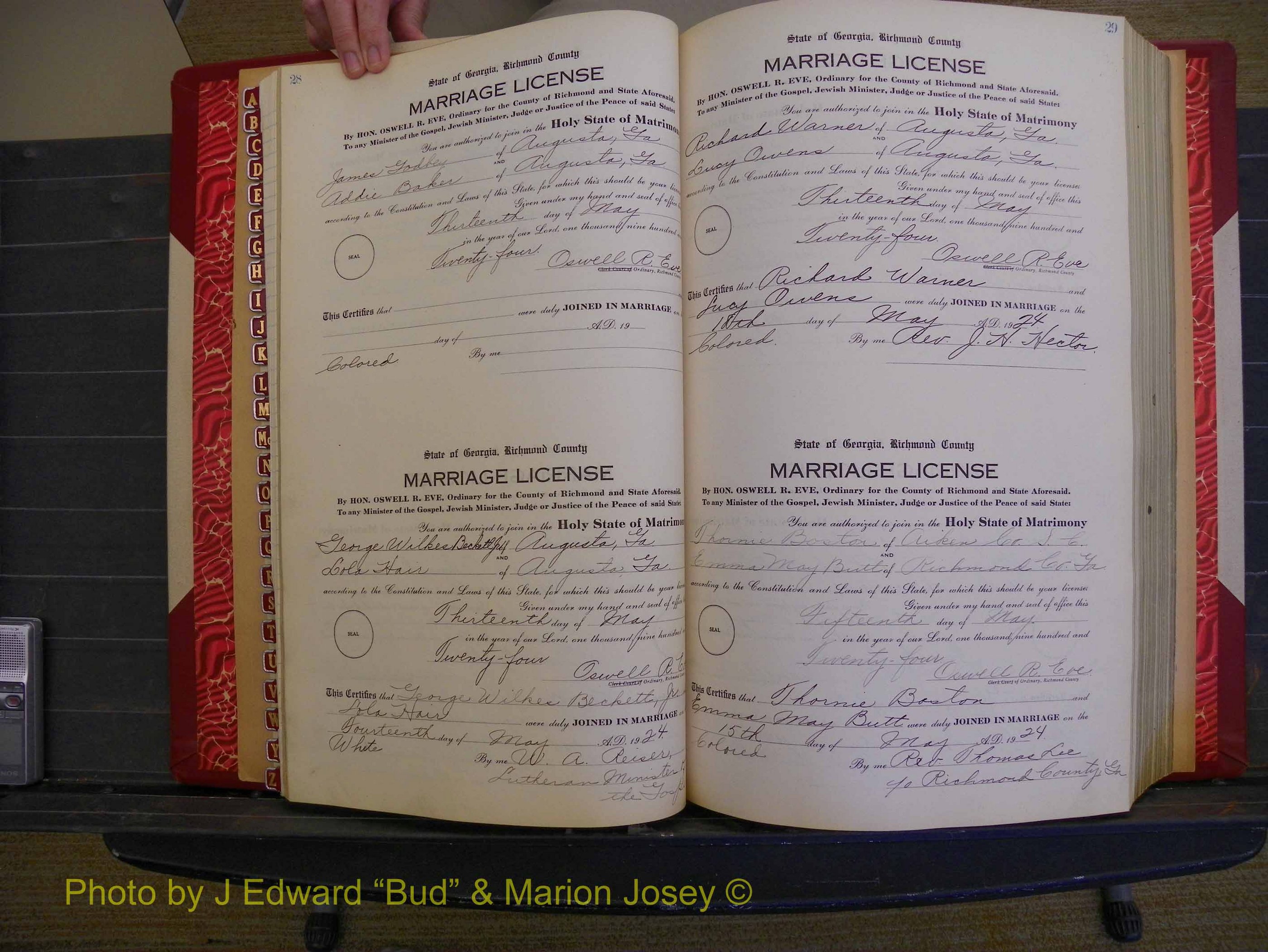 Richmond Marriages, Book RR, 1924-1927 P 028-029.JPG