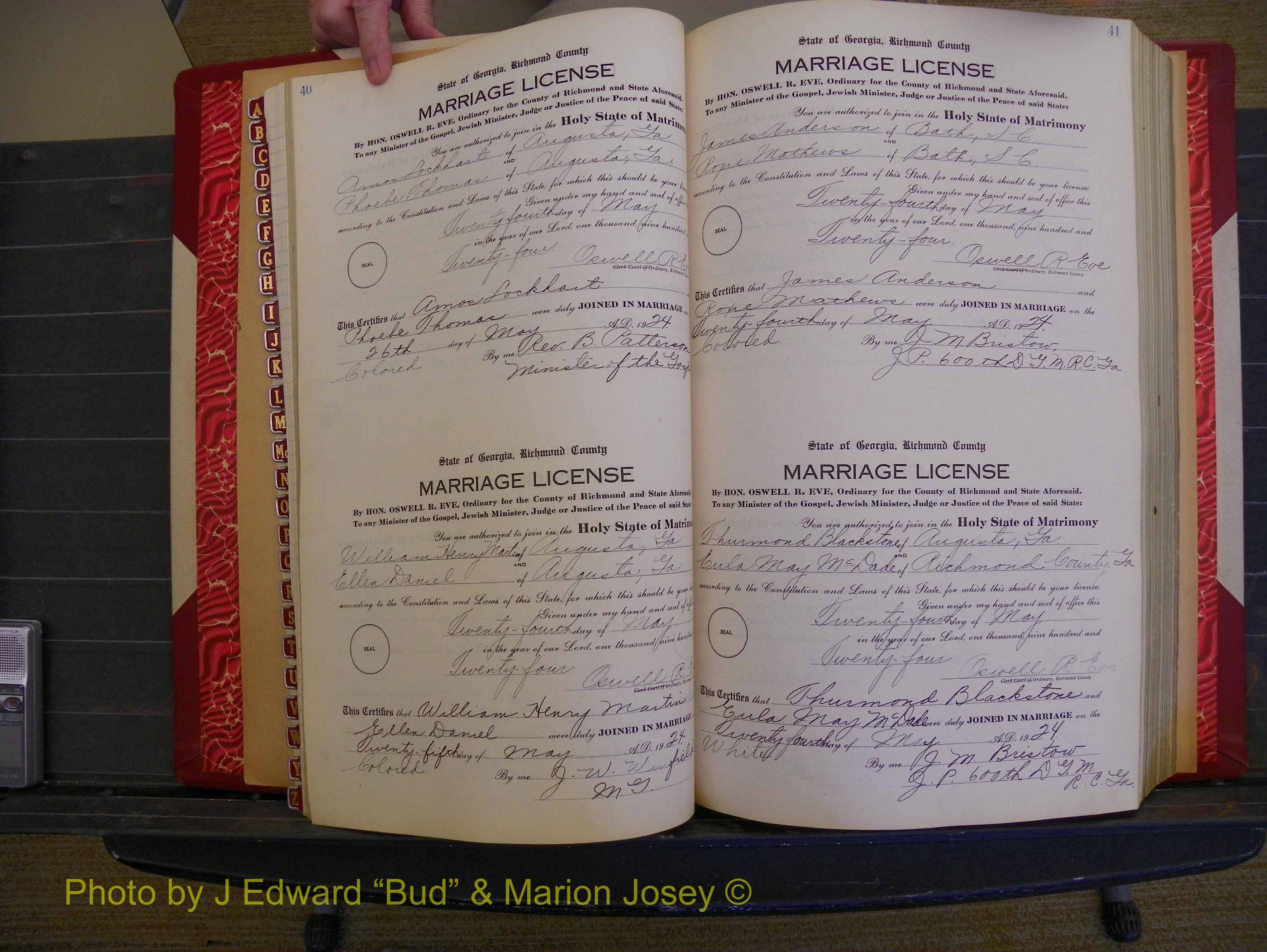 Richmond Marriages, Book RR, 1924-1927 P 040-041.JPG