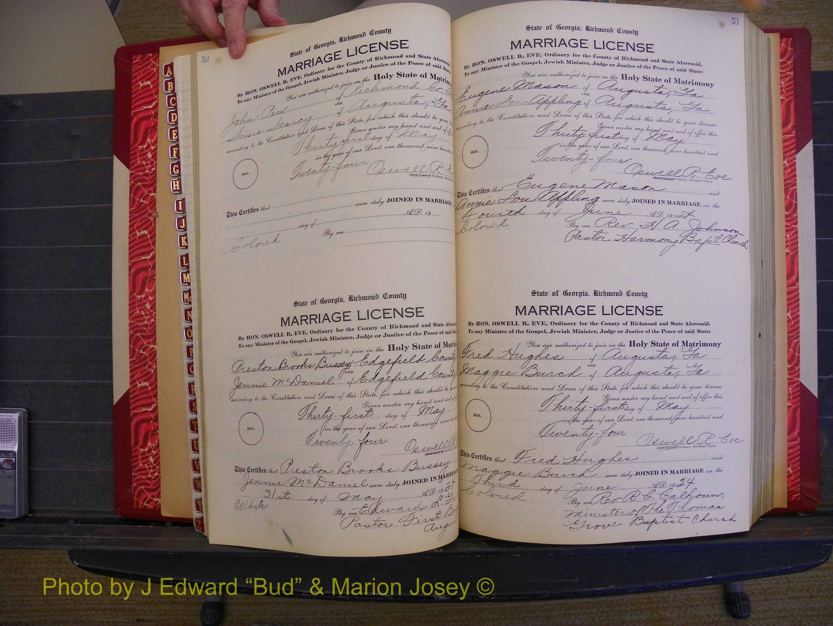 Richmond Marriages, Book RR, 1924-1927 P 052-053.JPG