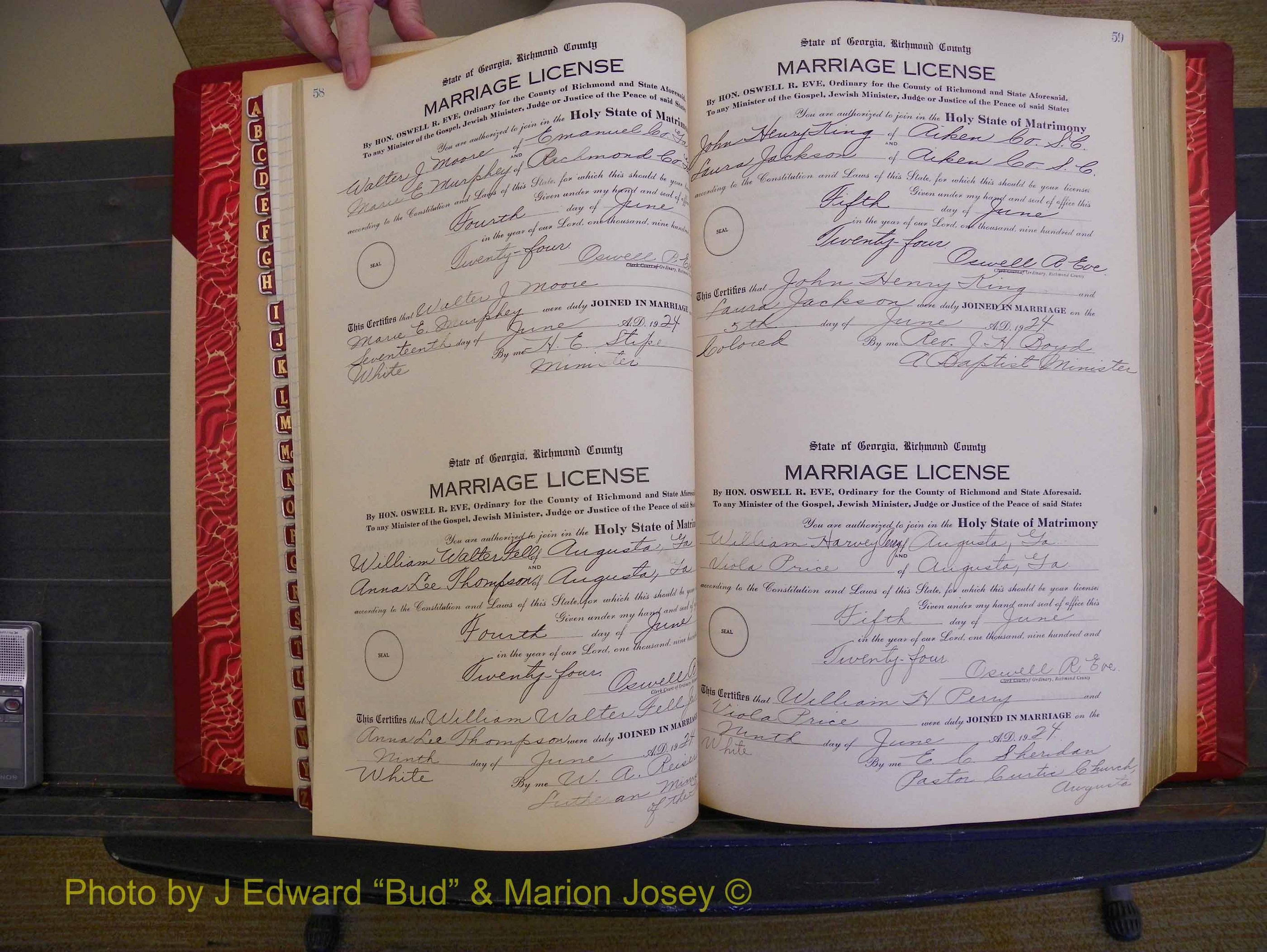 Richmond Marriages, Book RR, 1924-1927 P 058-059.JPG