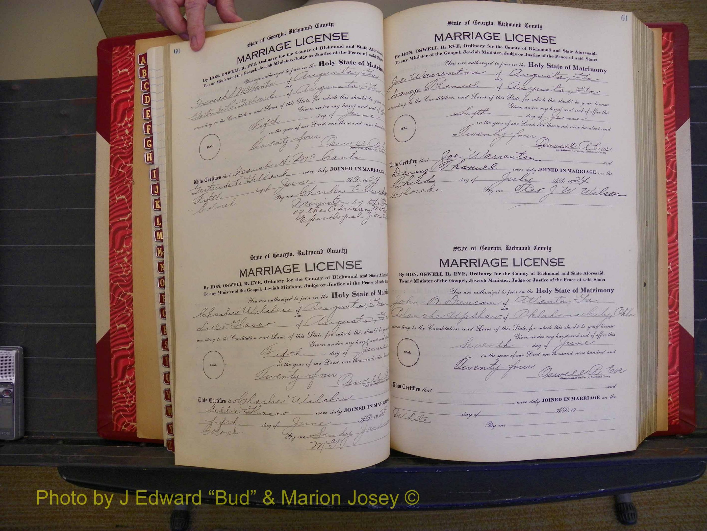 Richmond Marriages, Book RR, 1924-1927 P 060-061.JPG