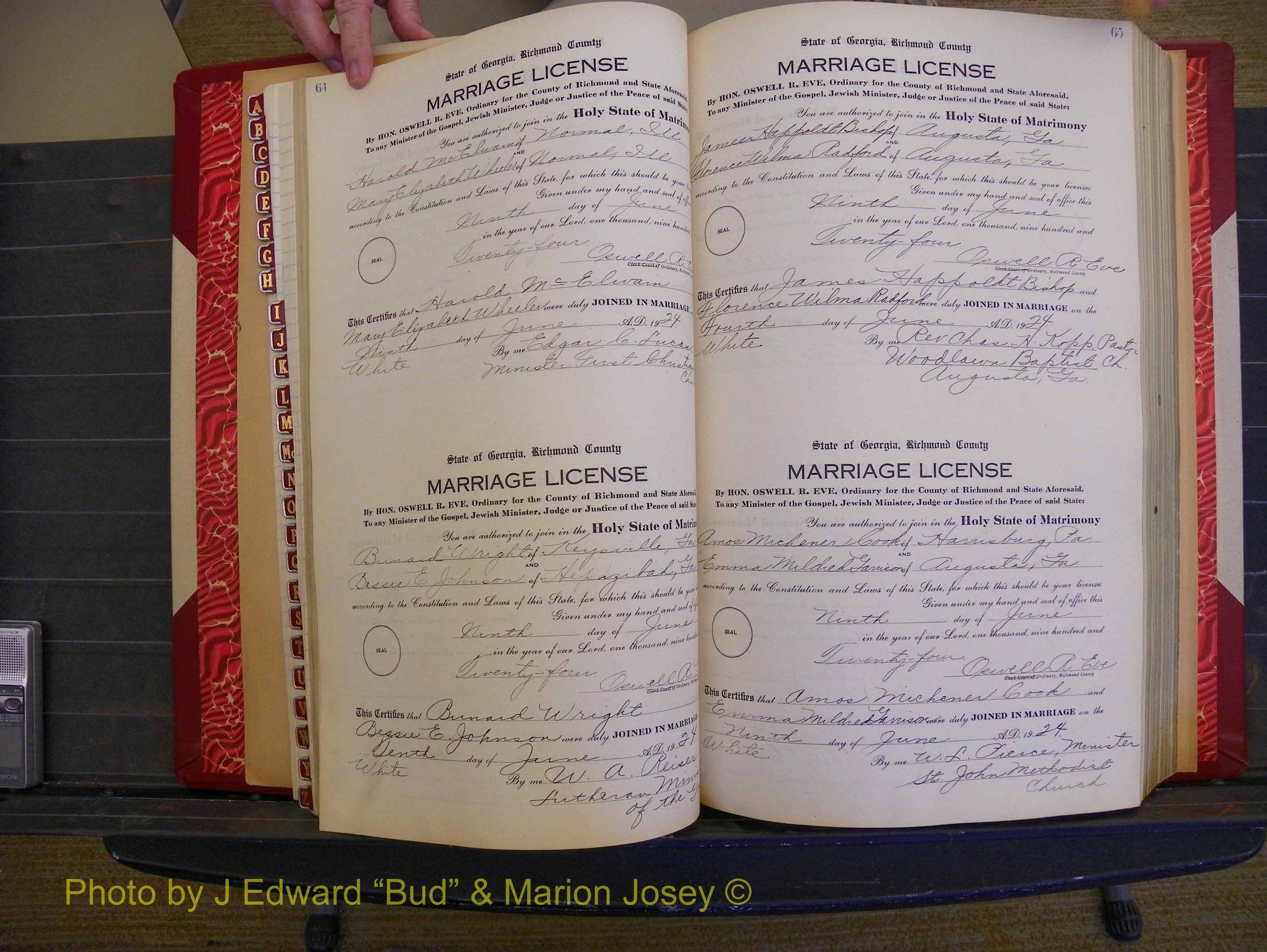 Richmond Marriages, Book RR, 1924-1927 P 064-065.JPG