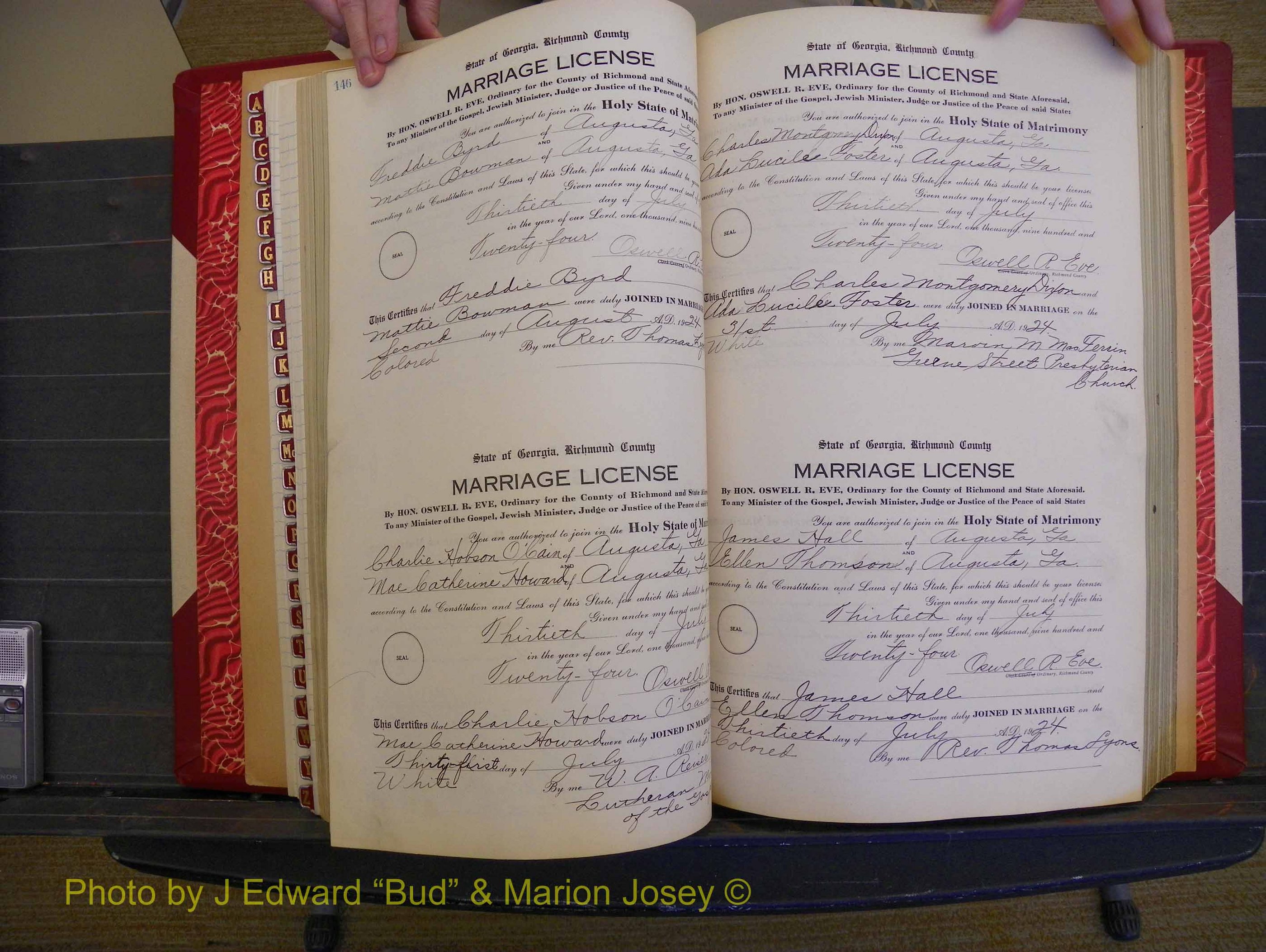 Richmond Marriages, Book RR, 1924-1927 P 146-147.JPG