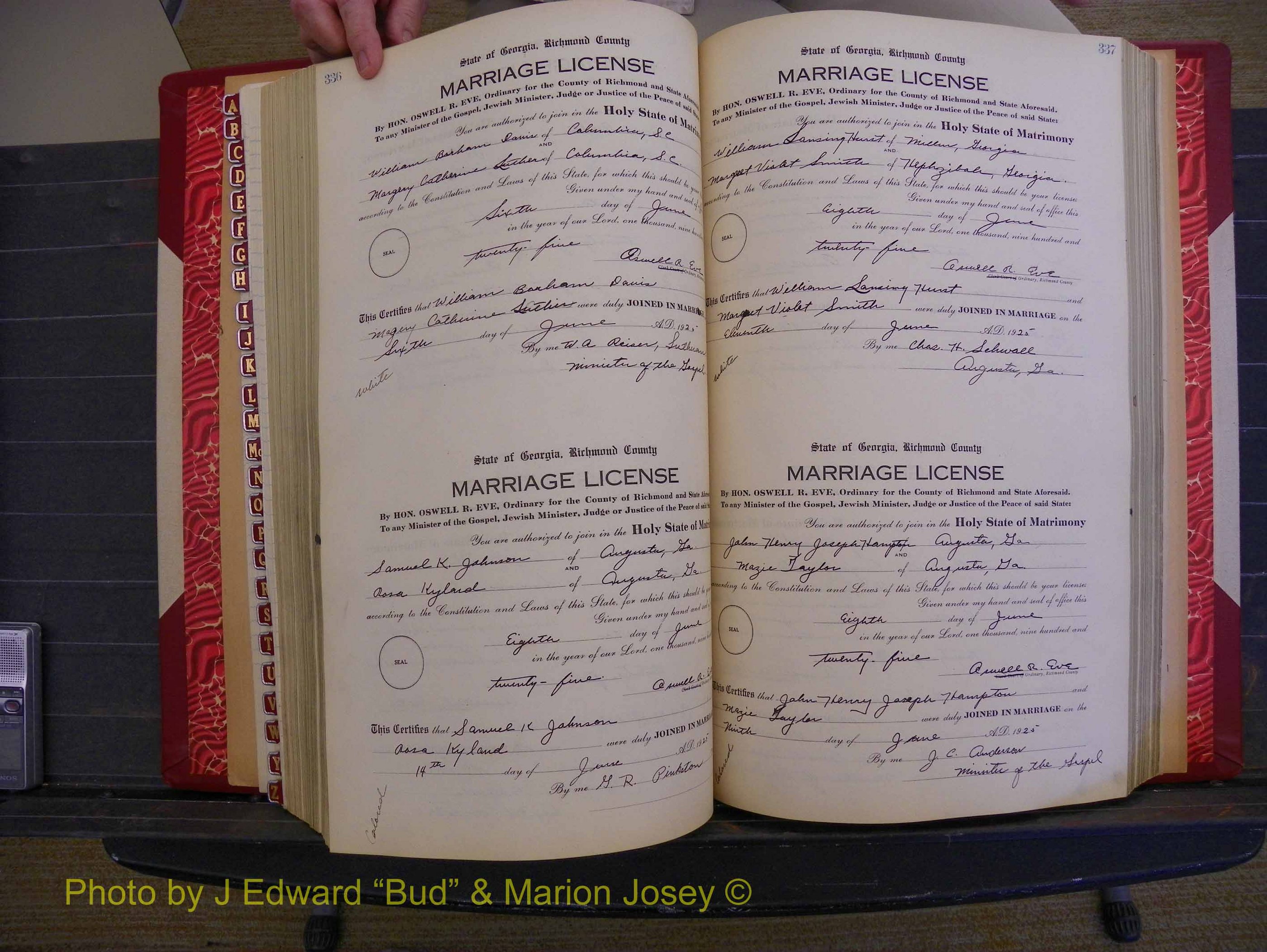 Richmond Marriages, Book RR, 1924-1927 P 336-337.JPG