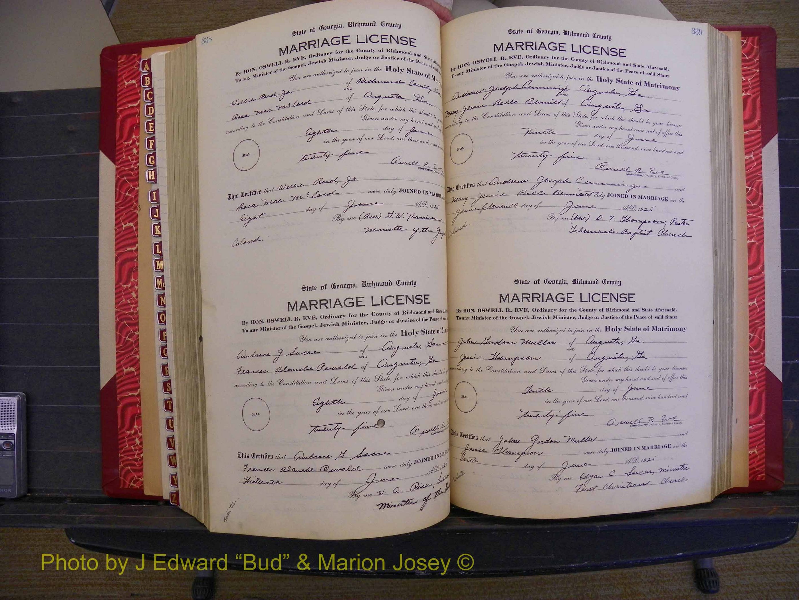 Richmond Marriages, Book RR, 1924-1927 P 338-339.JPG