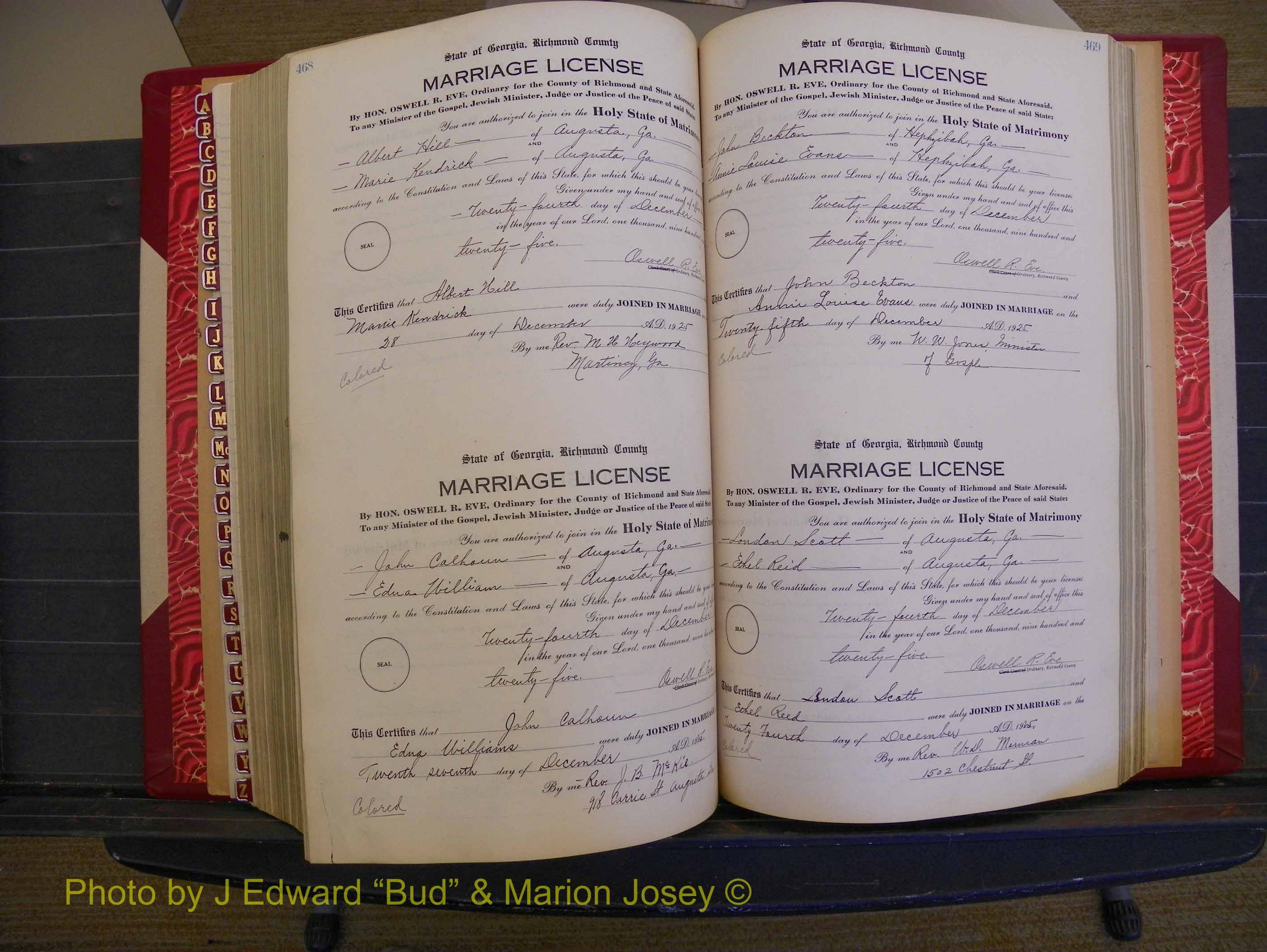 Richmond Marriages, Book RR, 1924-1927 P 468-469.JPG