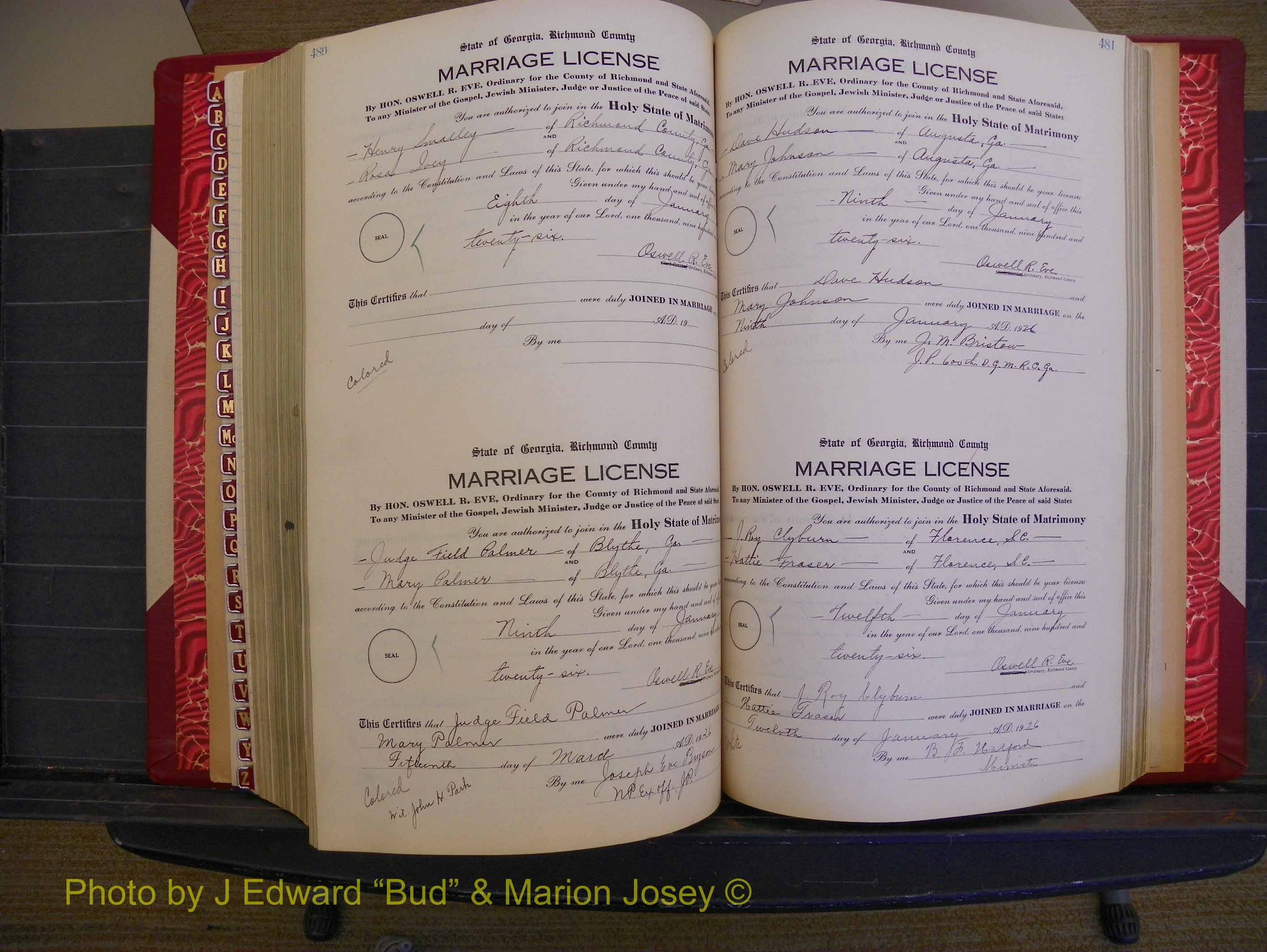 Richmond Marriages, Book RR, 1924-1927 P 480-481.JPG