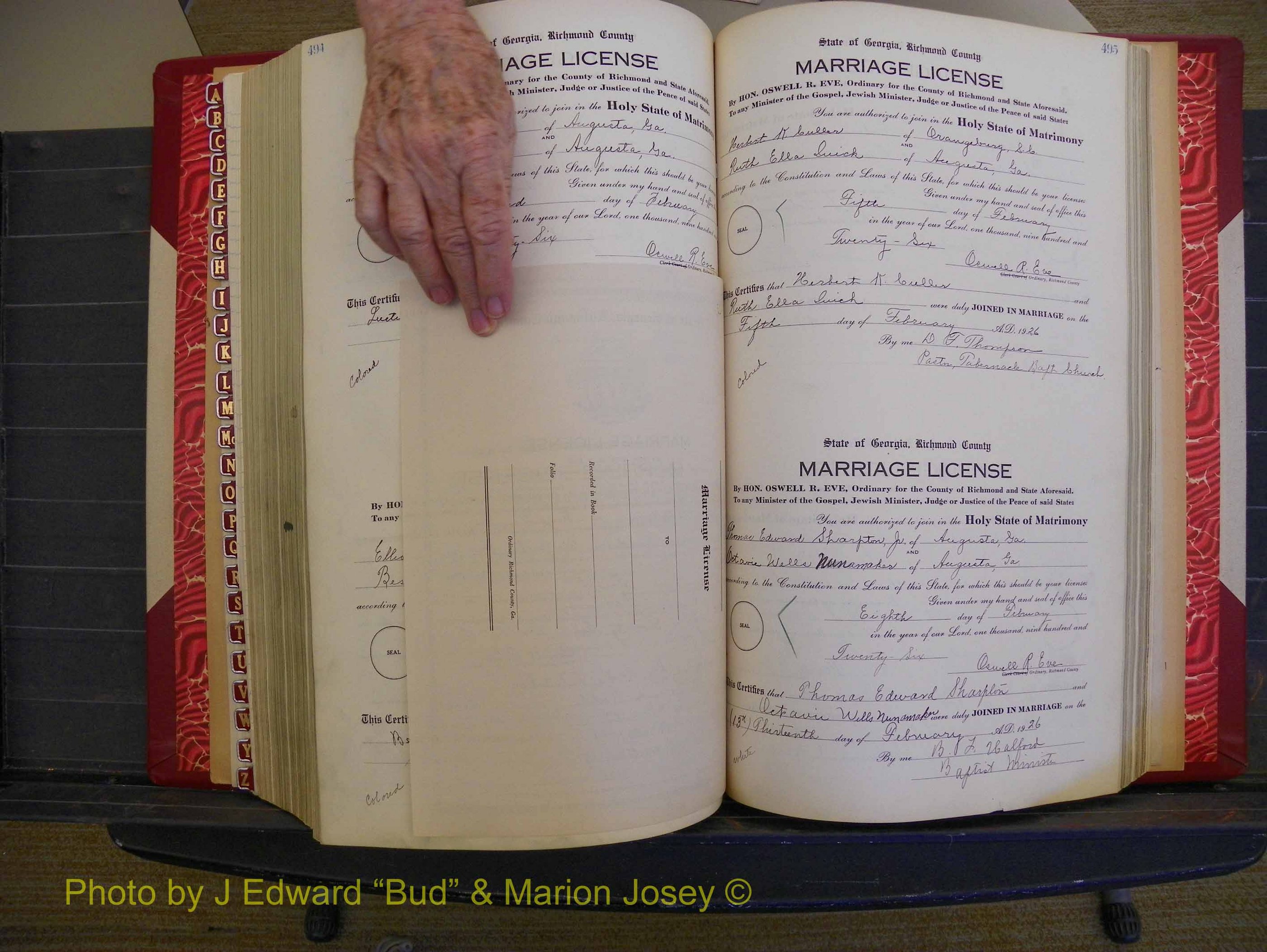 Richmond Marriages, Book RR, 1924-1927 P 494a-495a.JPG