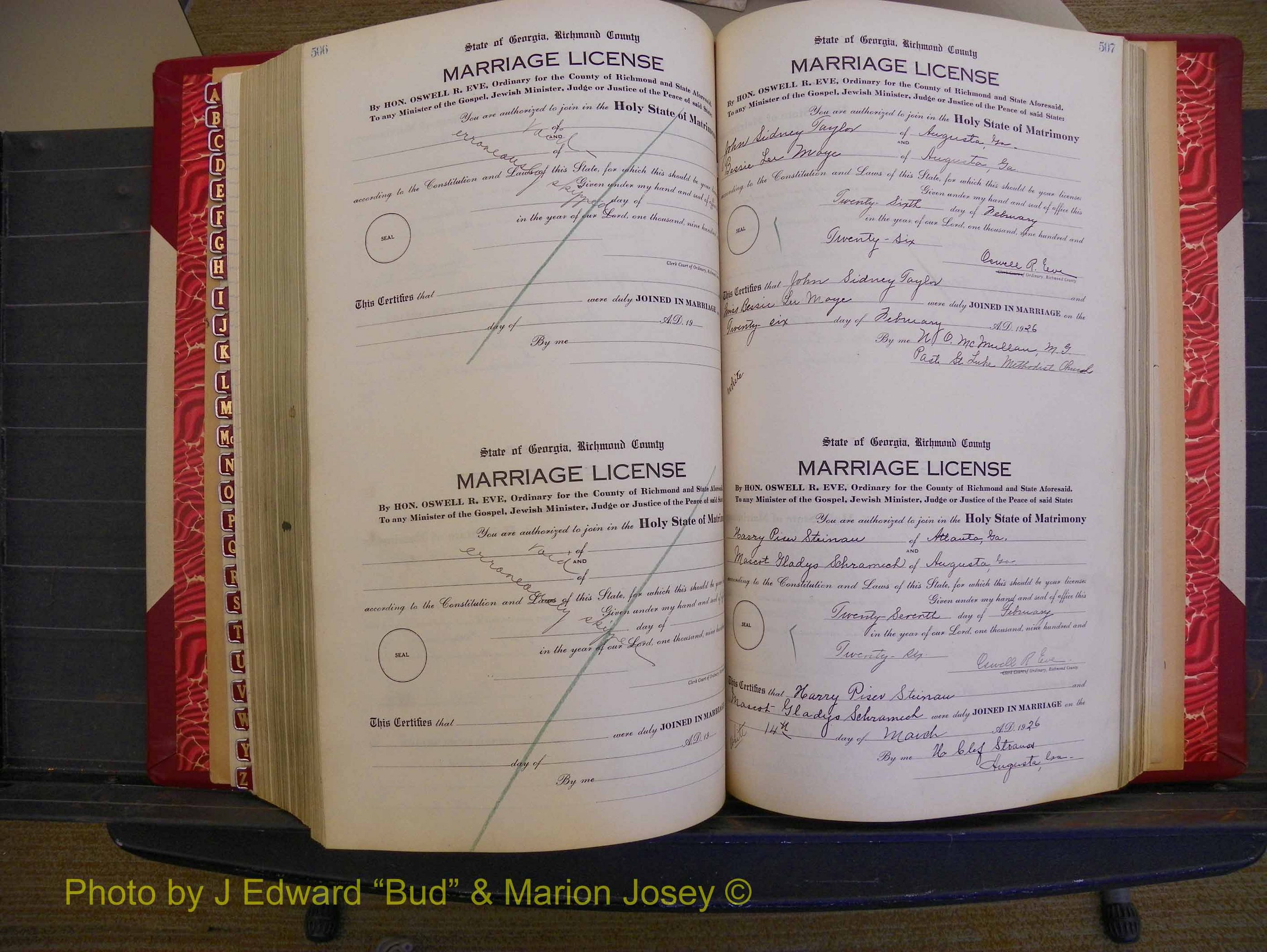 Richmond Marriages, Book RR, 1924-1927 P 506-507.JPG