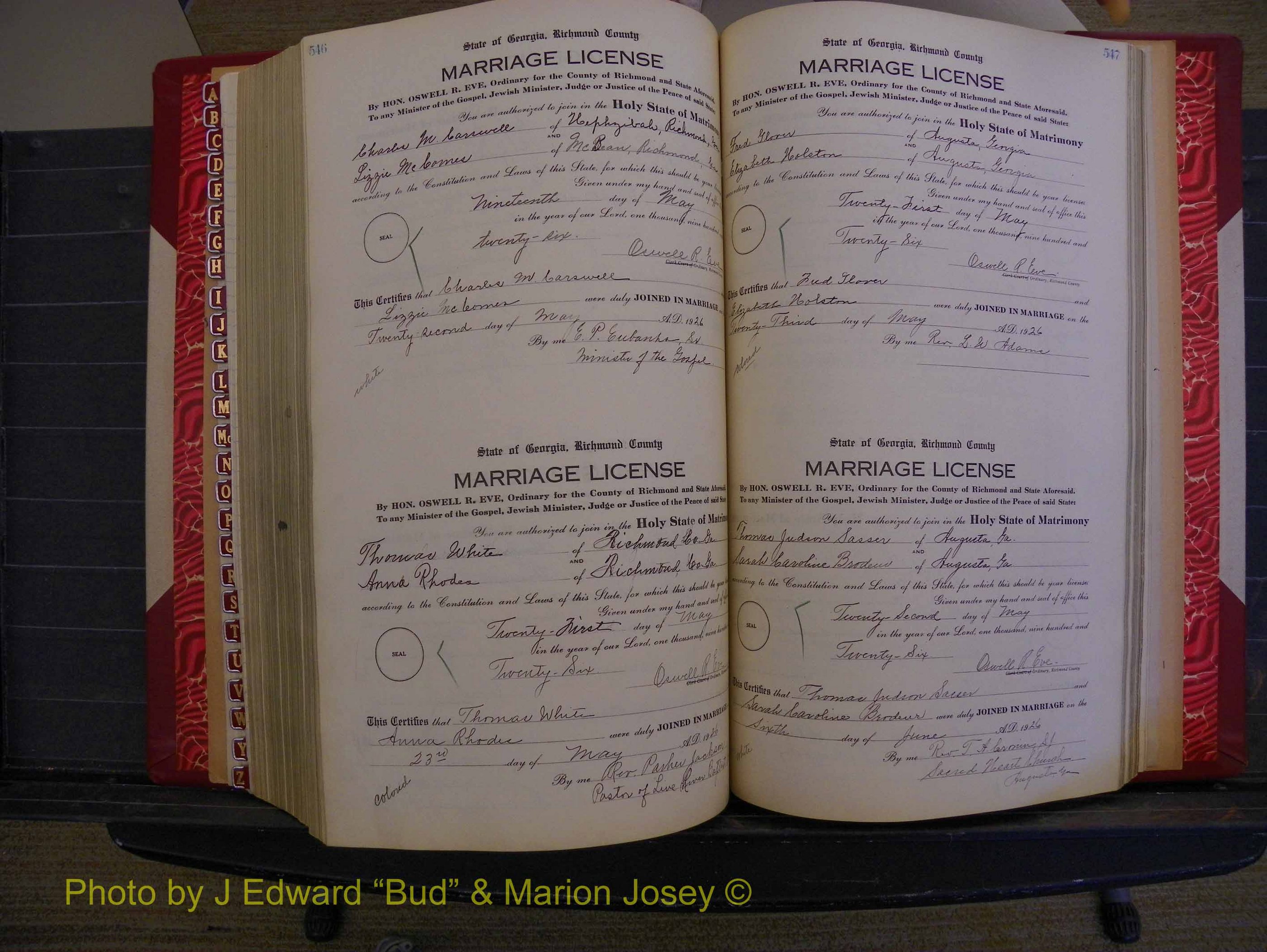 Richmond Marriages, Book RR, 1924-1927 P 546-547.JPG
