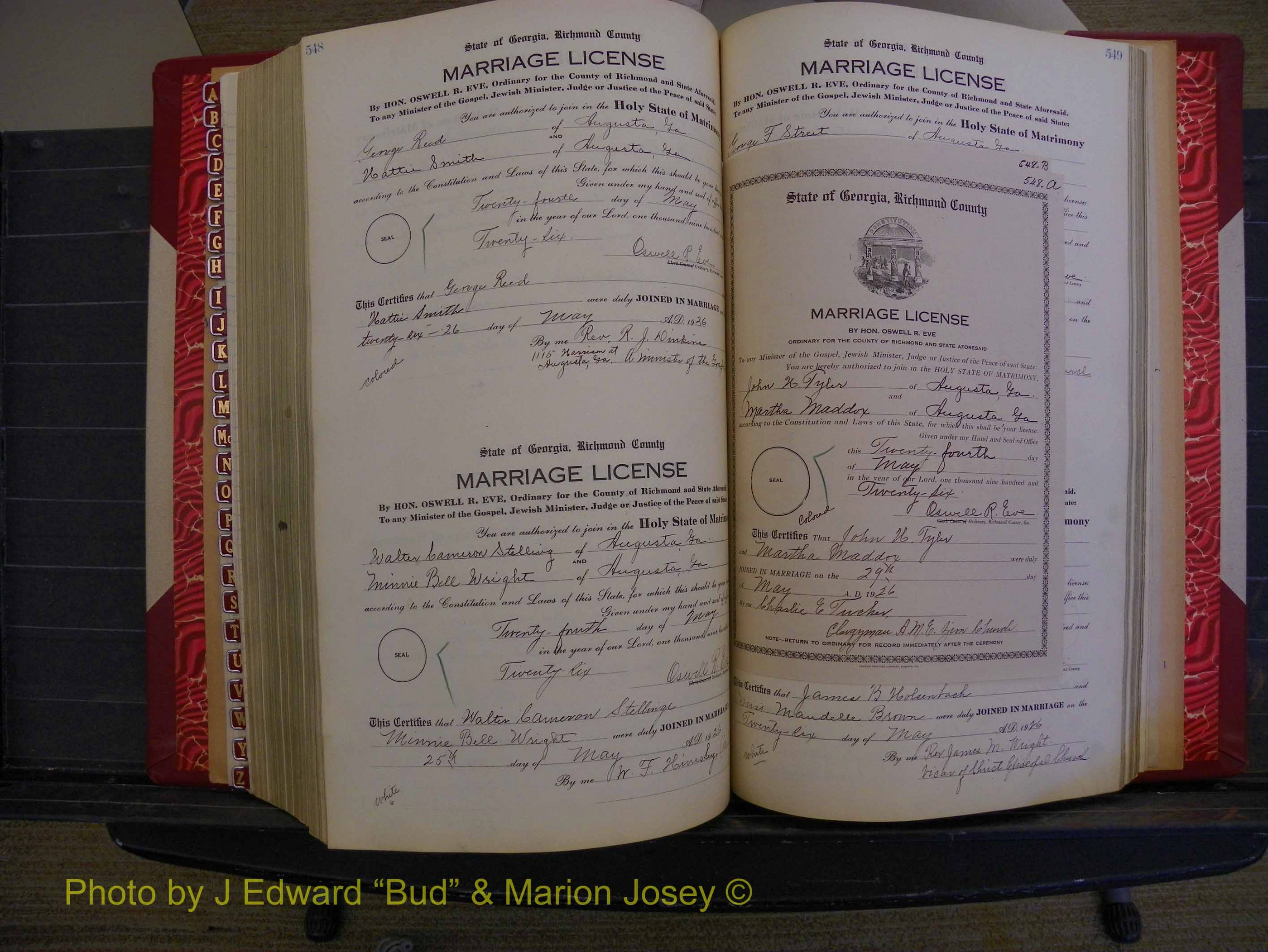 Richmond Marriages, Book RR, 1924-1927 P 548-549.JPG