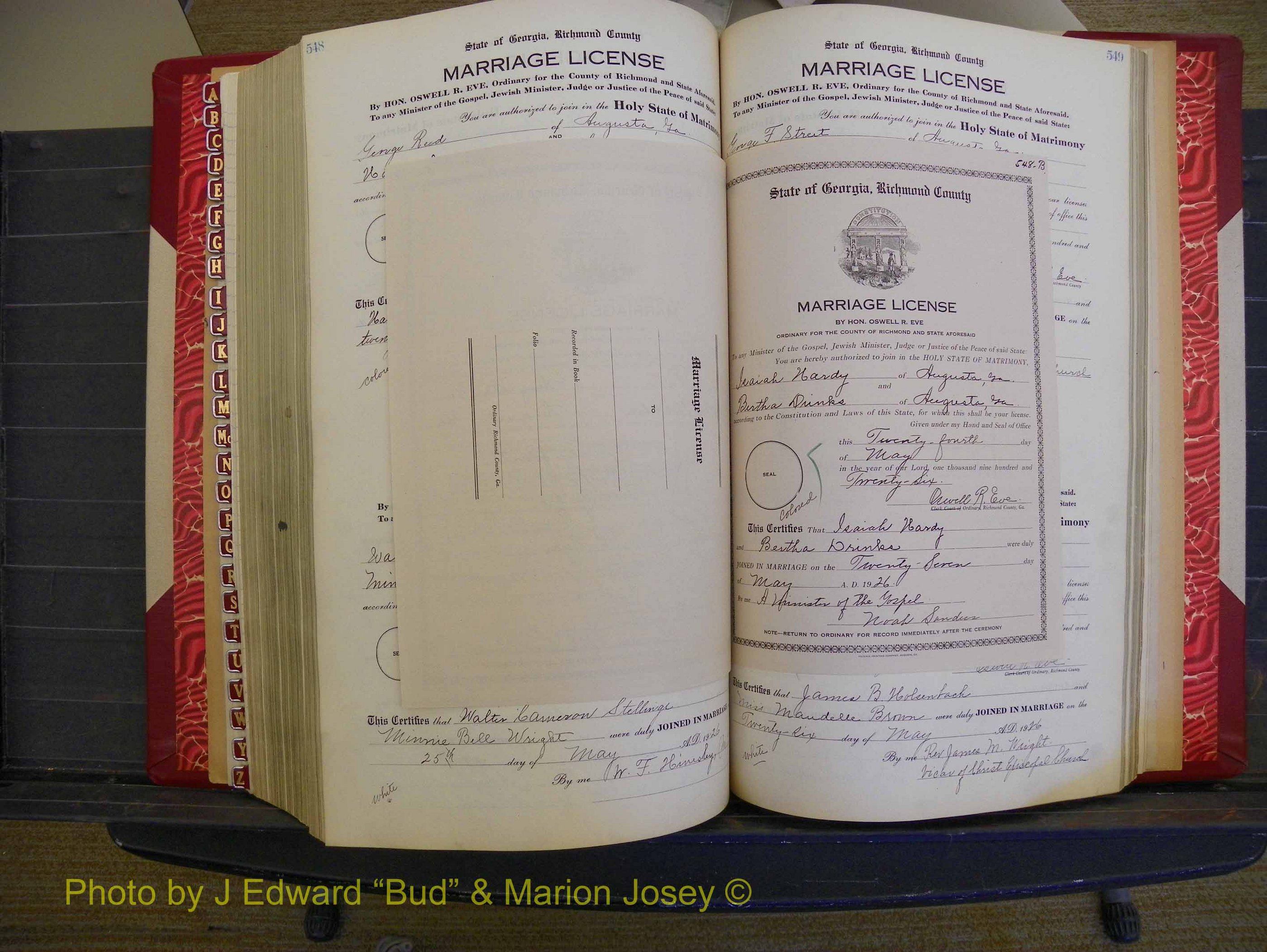 Richmond Marriages, Book RR, 1924-1927 P 548a-549a.JPG
