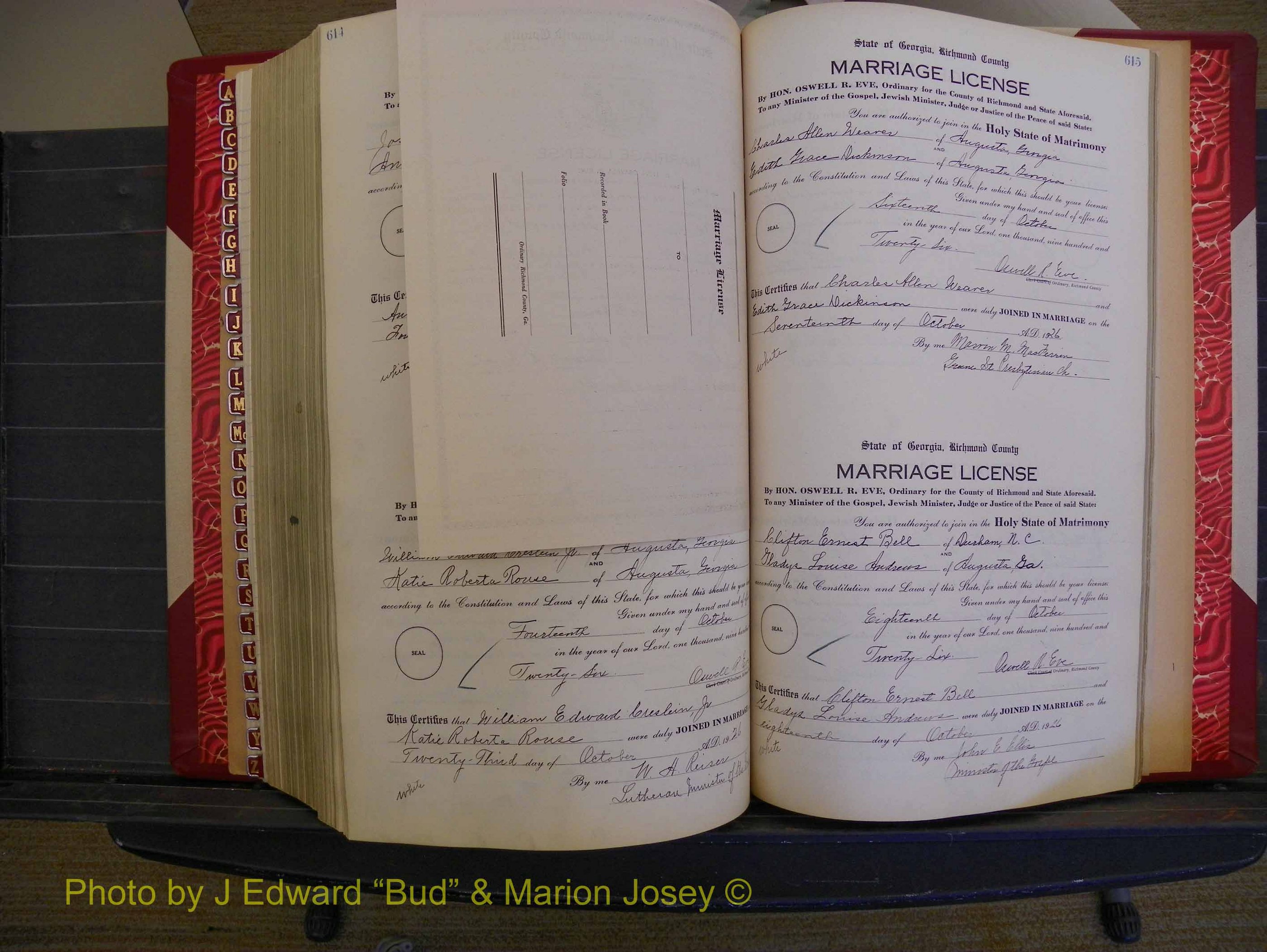 Richmond Marriages, Book RR, 1924-1927 P 614a-615a.JPG