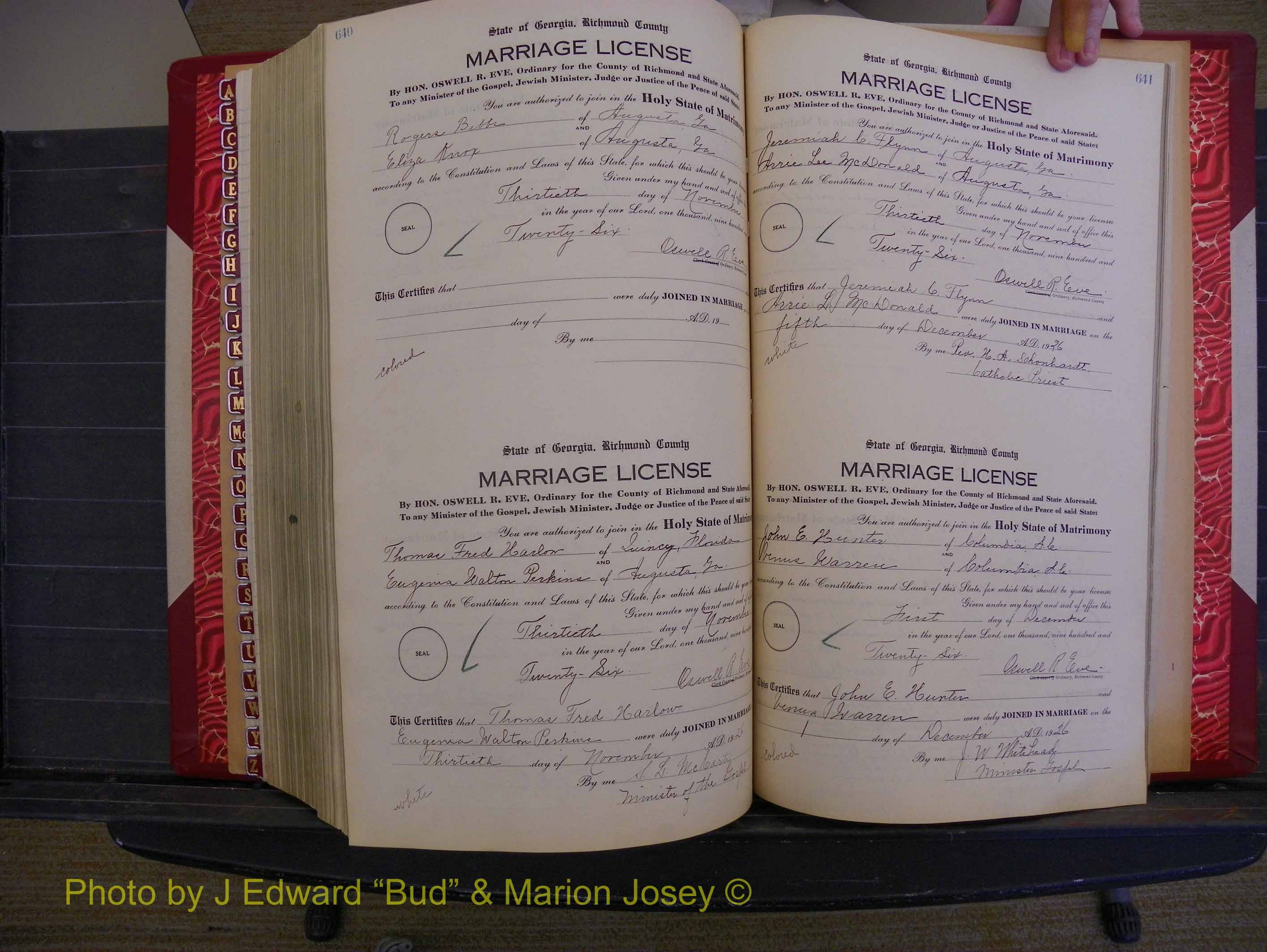 Richmond Marriages, Book RR, 1924-1927 P 640-641.JPG