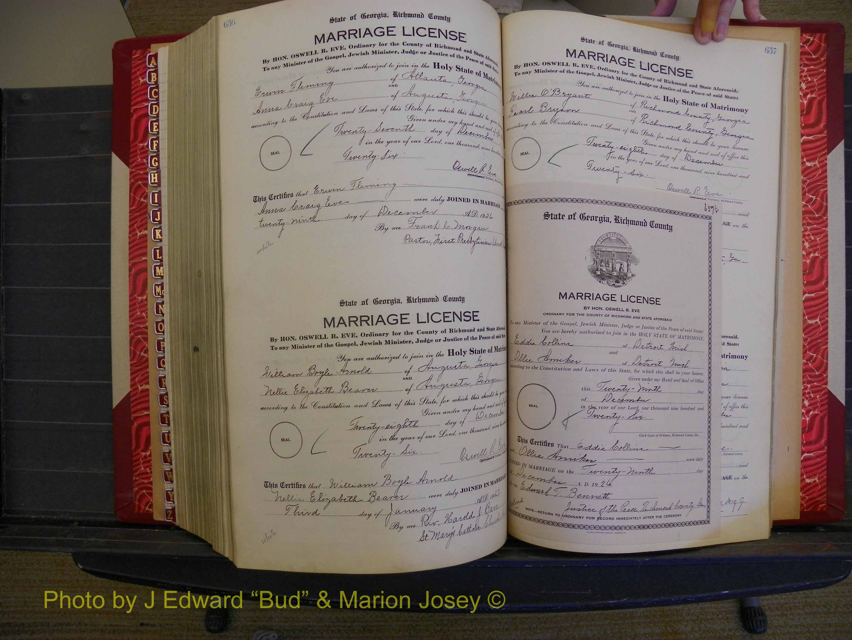 Richmond Marriages, Book RR, 1924-1927 P 656-657.JPG