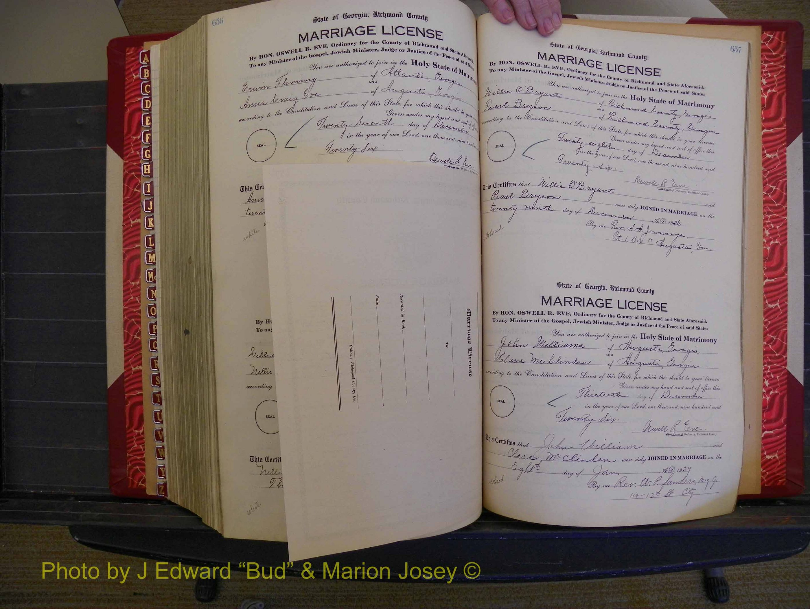 Richmond Marriages, Book RR, 1924-1927 P 656a-657a.JPG