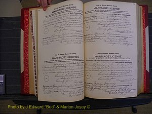 Richmond Marriages, Book RR, 1924-1927 P 090-091.JPG