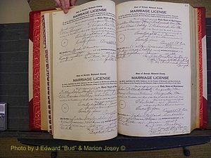 Richmond Marriages, Book RR, 1924-1927 P 102-103.JPG