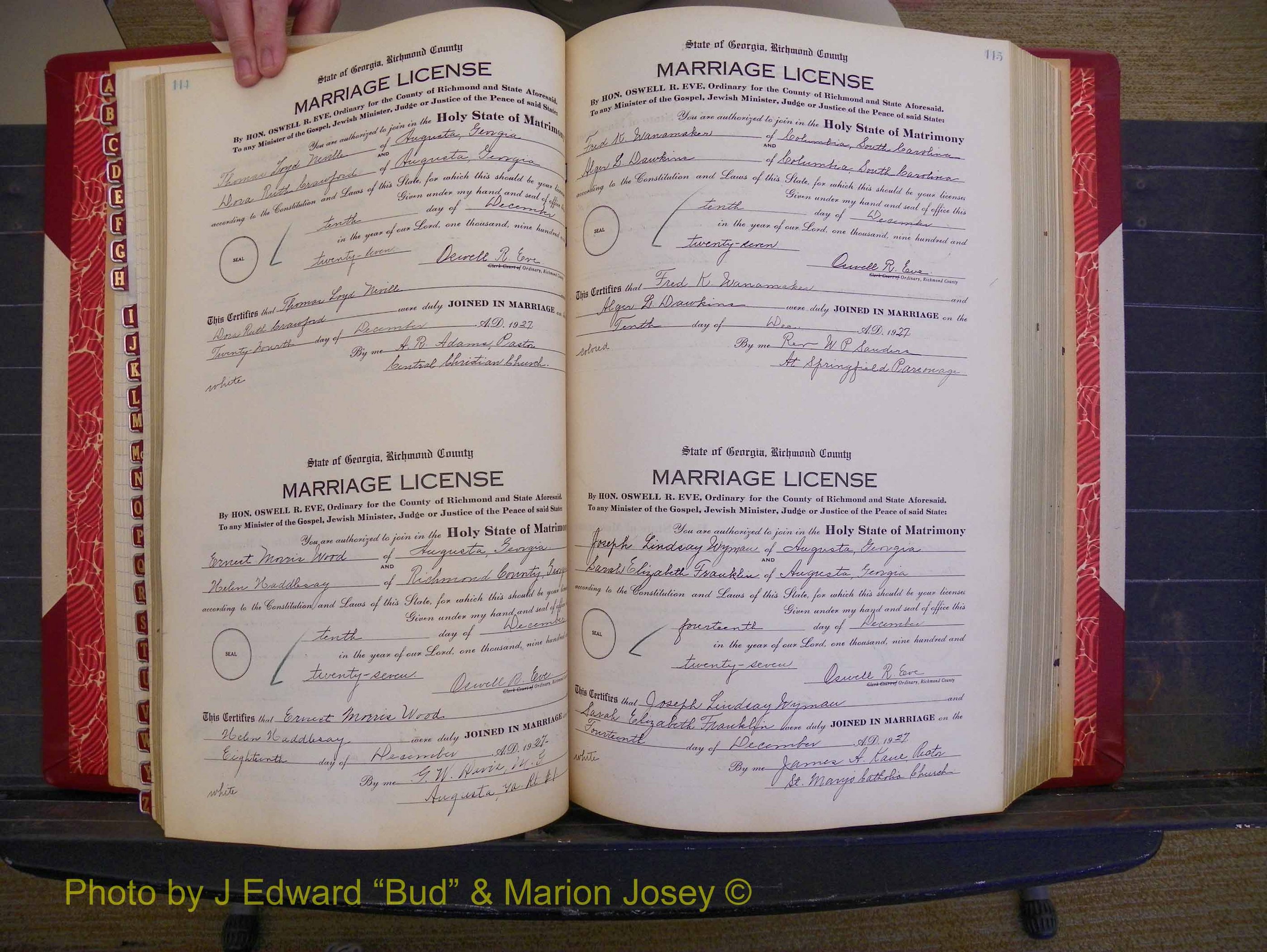 Richmond Marriages, Book SS, 1927-1932 P 114-115.JPG