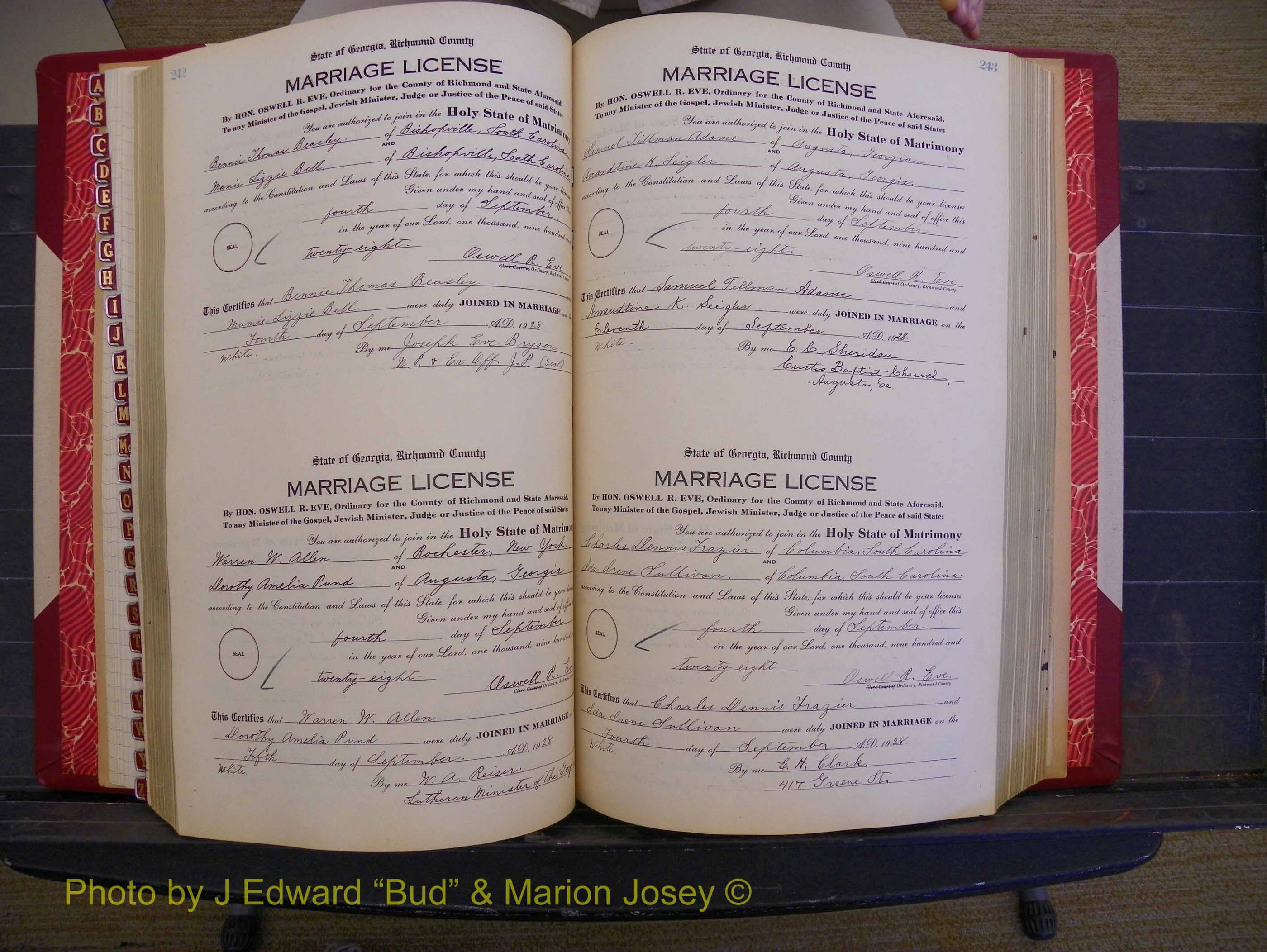 Richmond Marriages, Book SS, 1927-1932 P 242-243.JPG