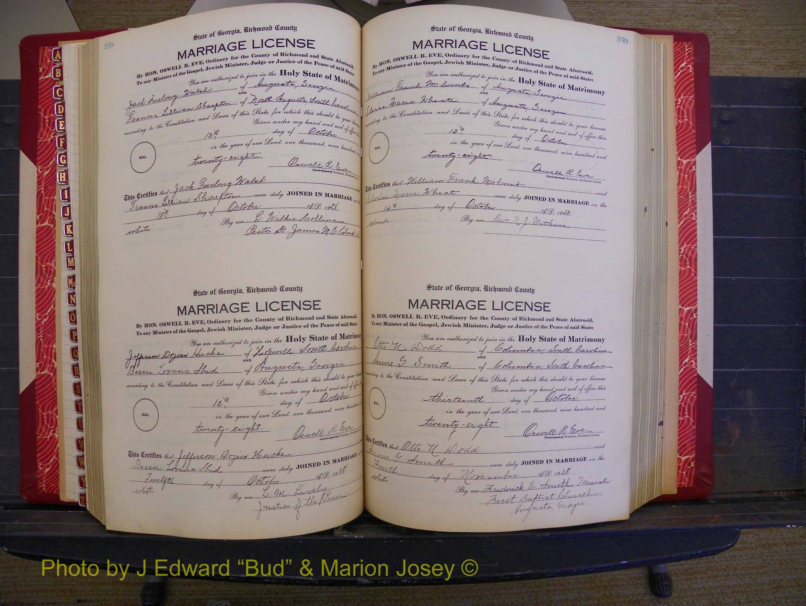 Richmond Marriages, Book SS, 1927-1932 P 258-259.JPG